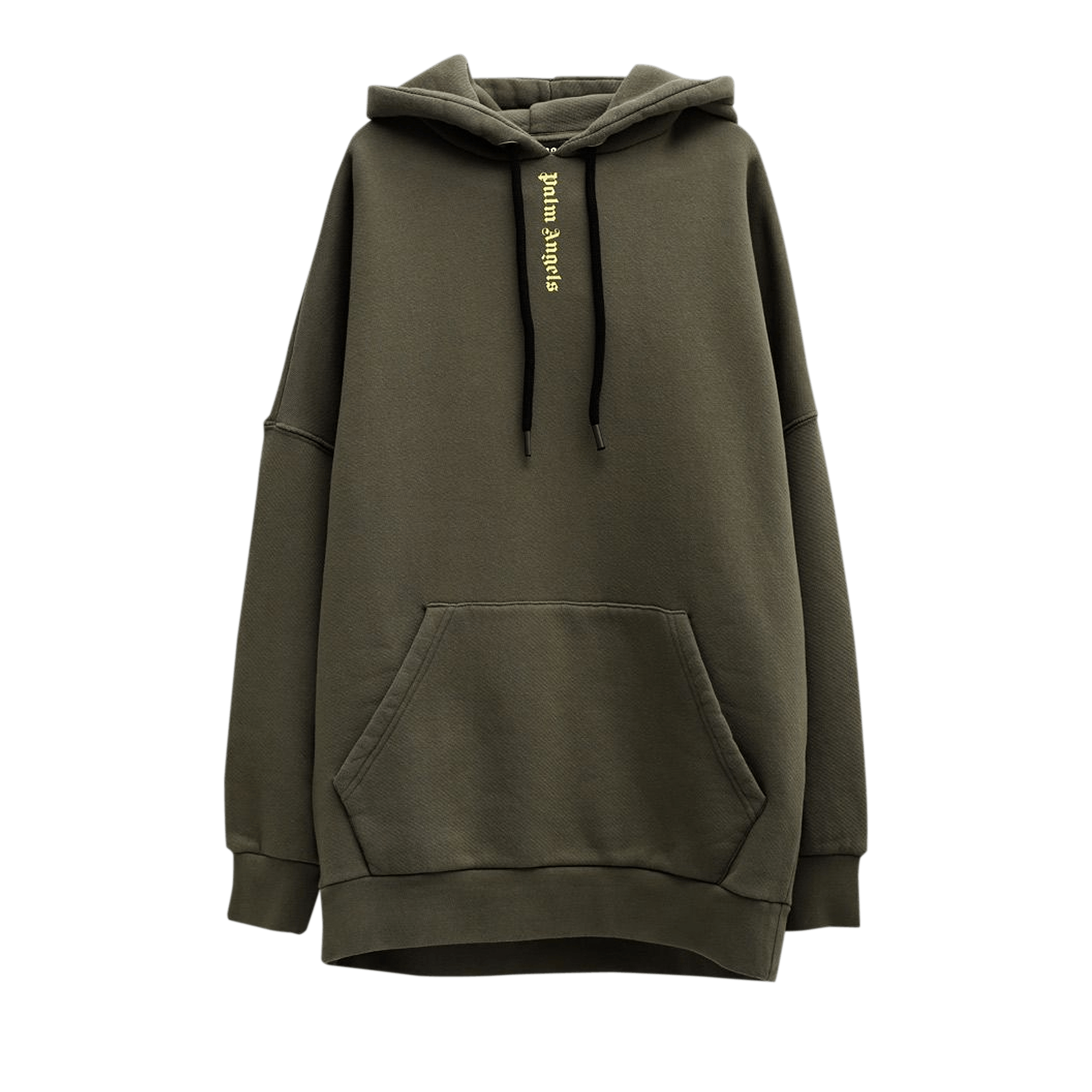 Palm Angels Ns Logo Over Hoodie 'Military/Yellow'