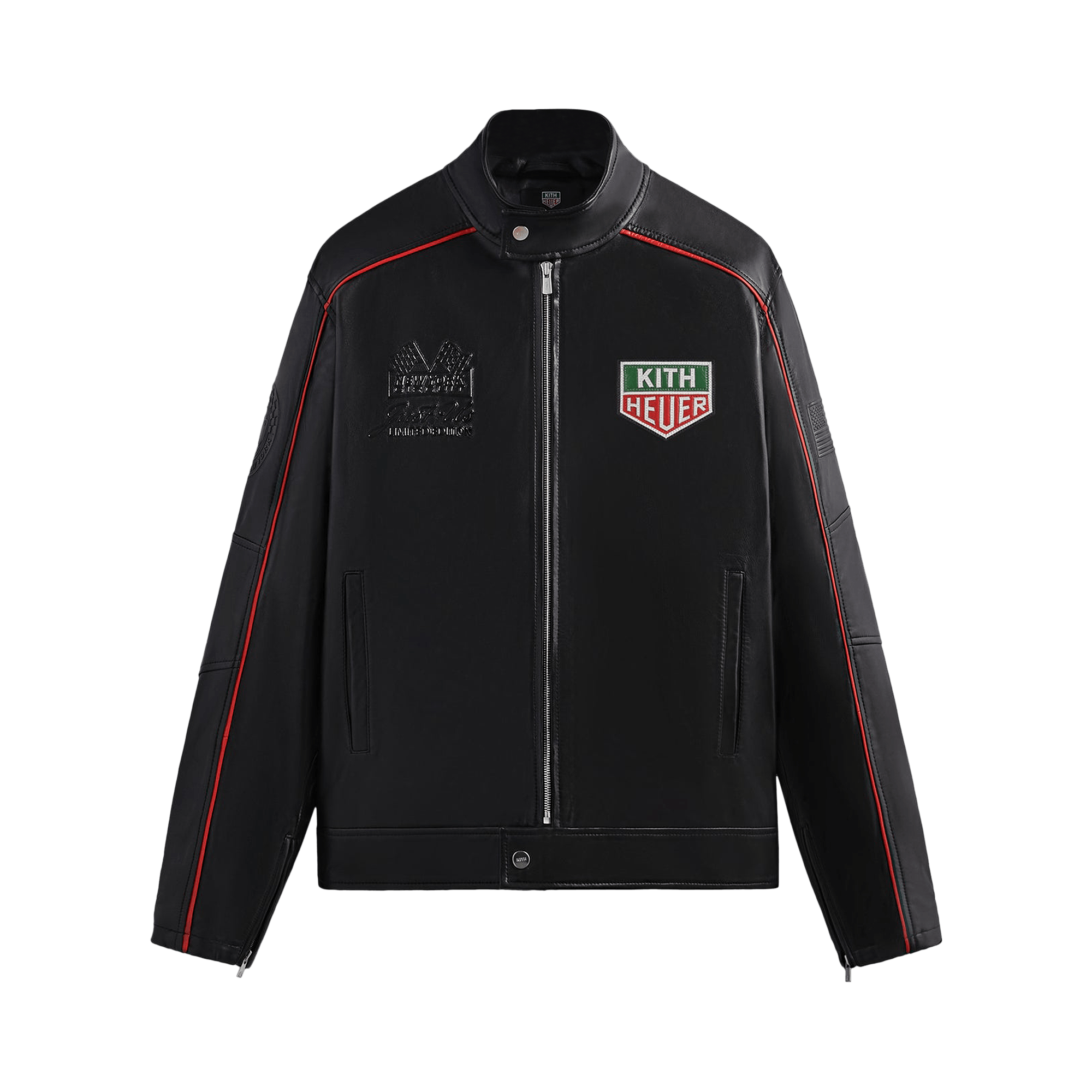 Kith x TAG Heuer Formula Leather Racing Jacket 'Black'
