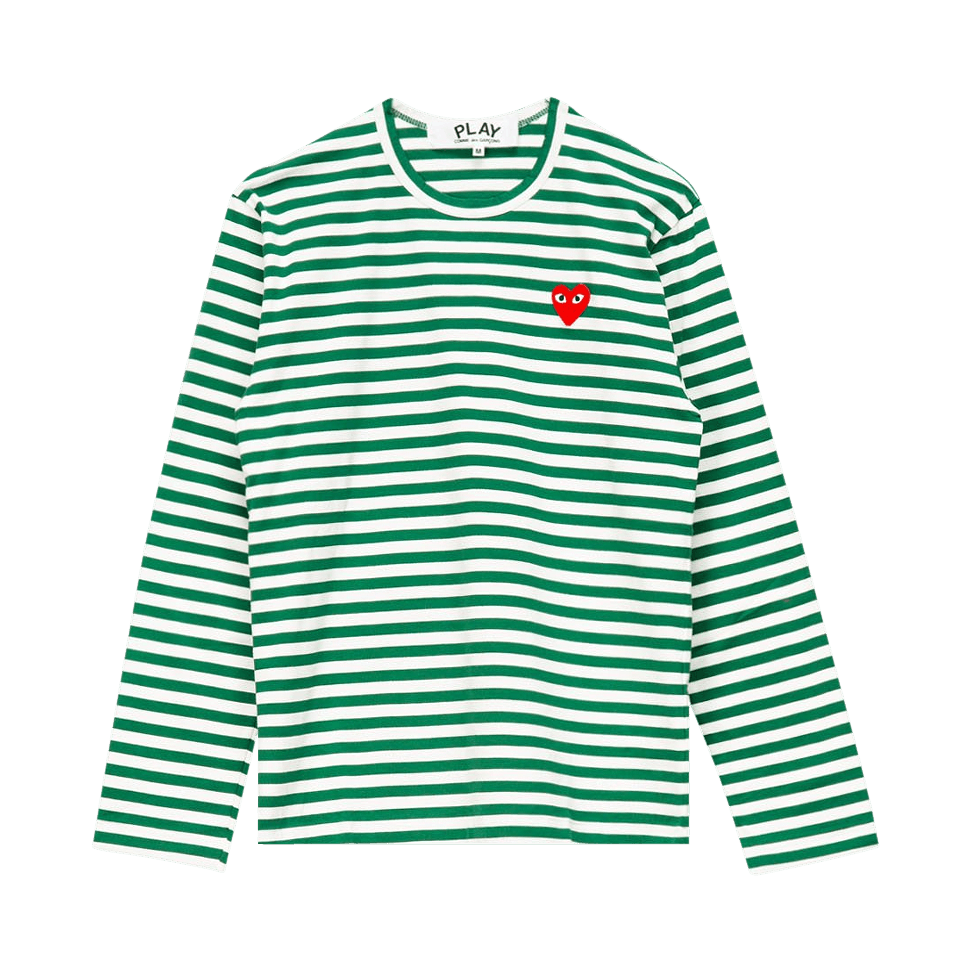 Comme des Garçons PLAY Striped T-Shirt 'Green/White'