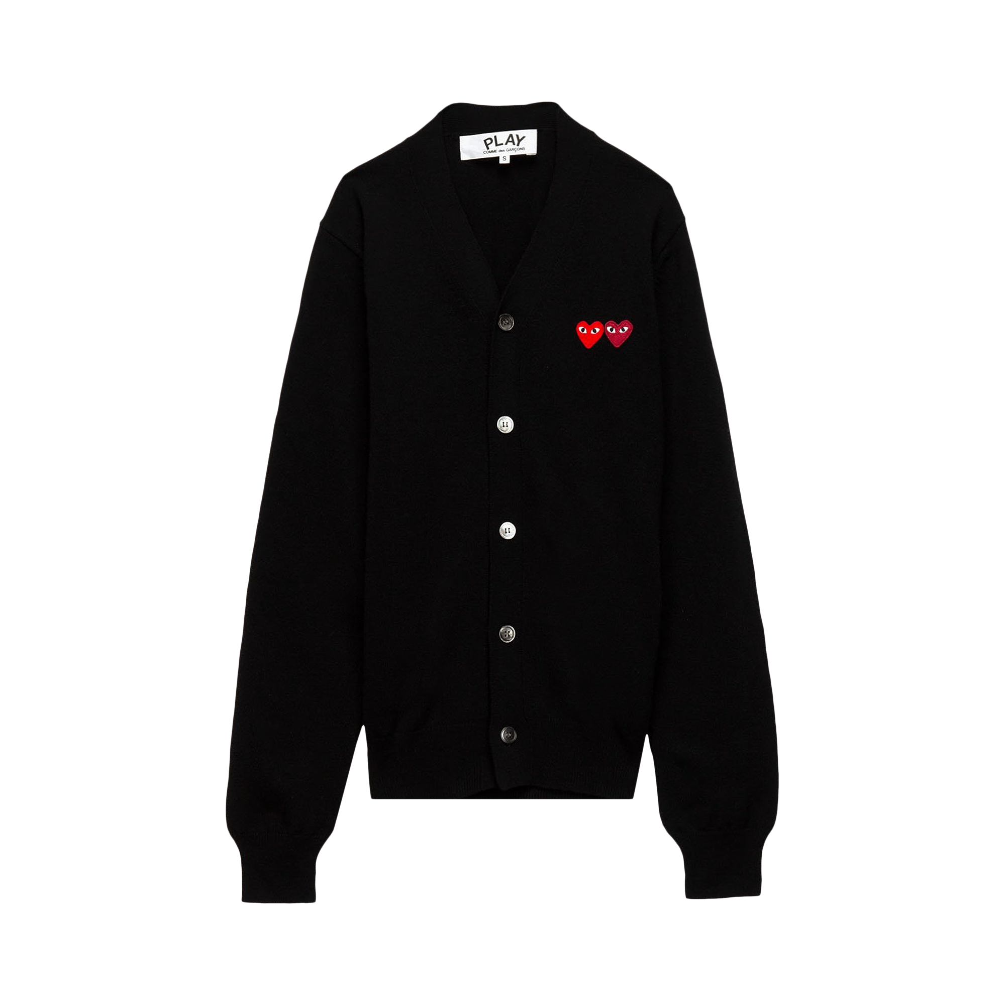 Comme des Garçons PLAY Double Heart Cardigan 'Black'