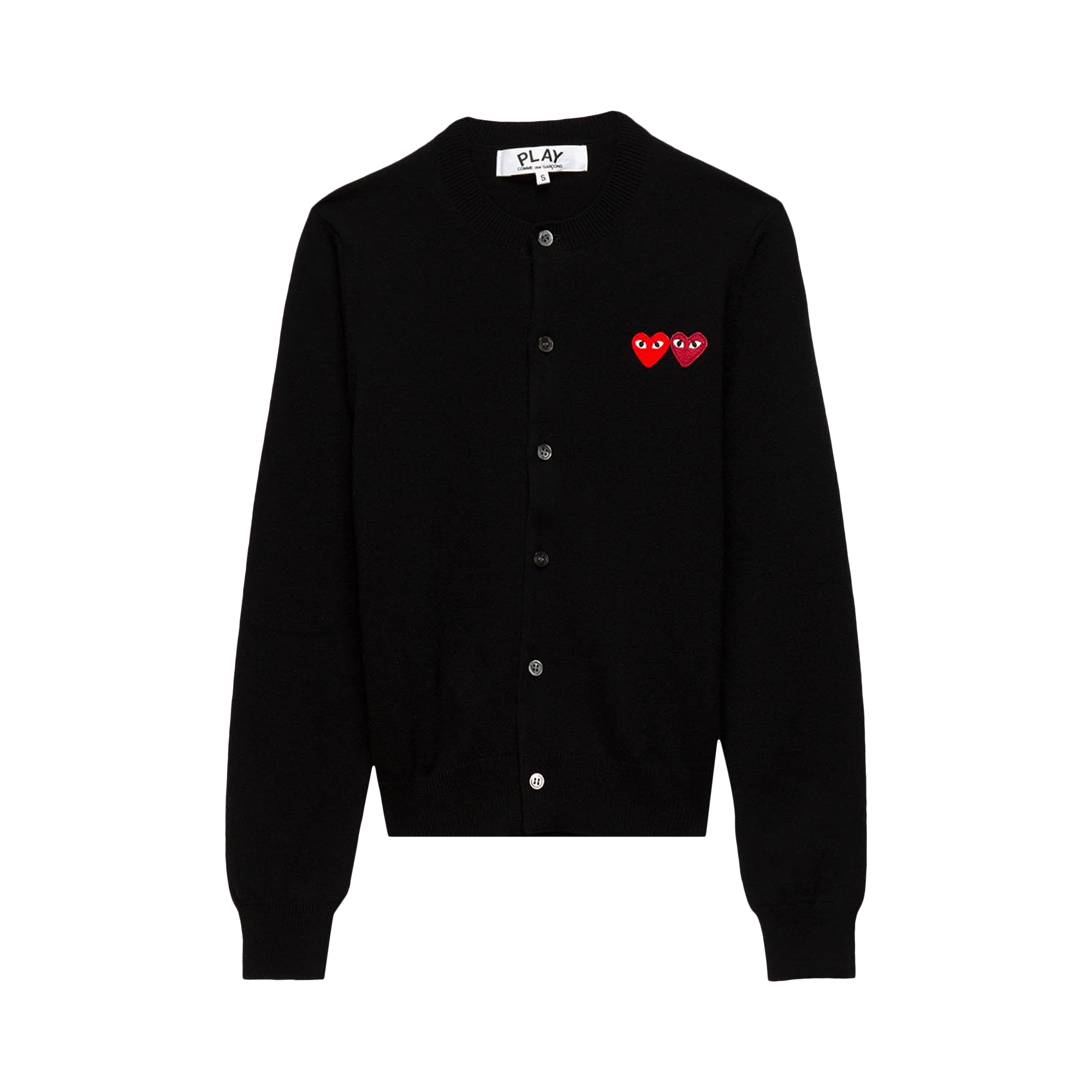 Comme des Garçons PLAY Double Heart Cardigan 'Black'