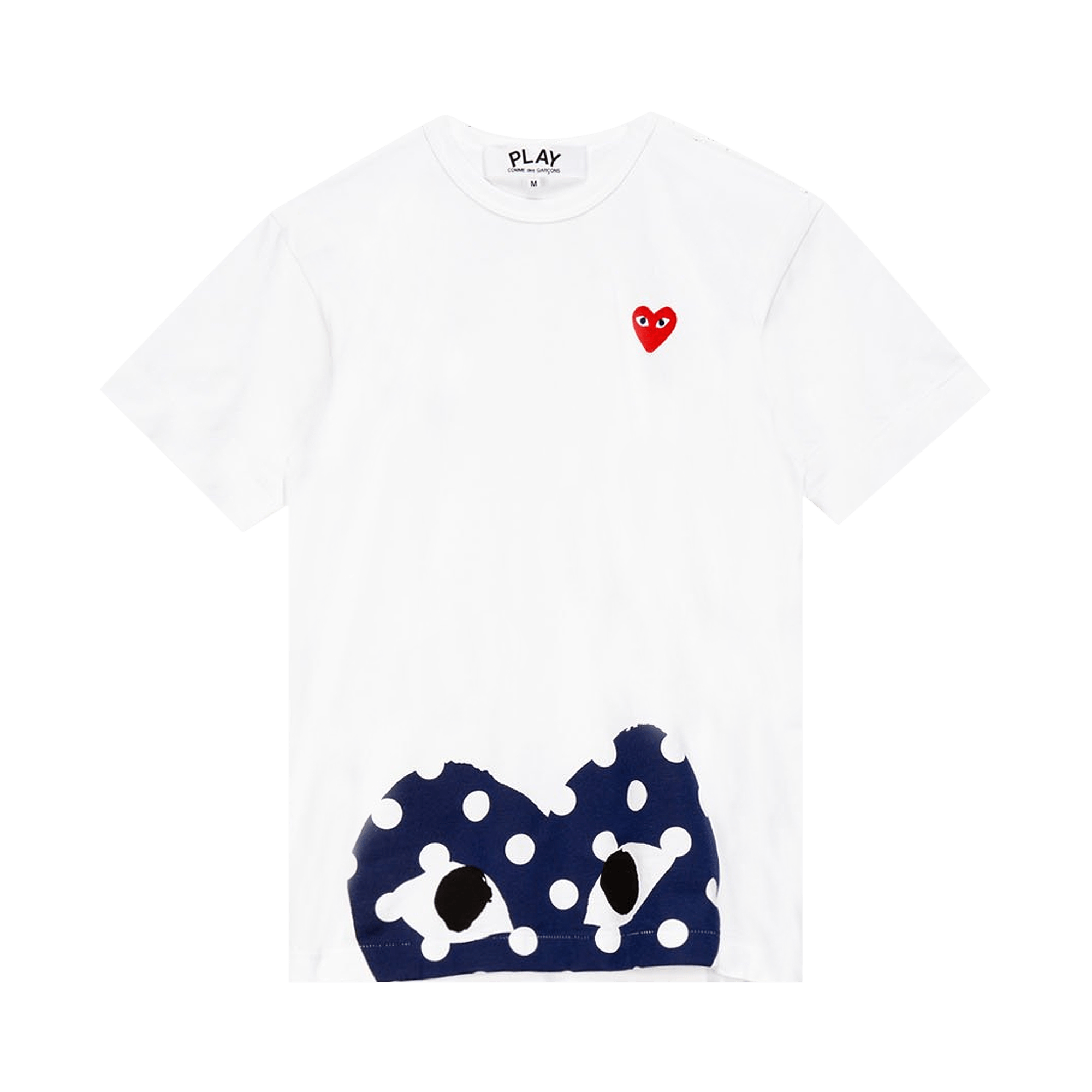 Comme des Garçons PLAY Half Polka Dot Heart Tee 'White'