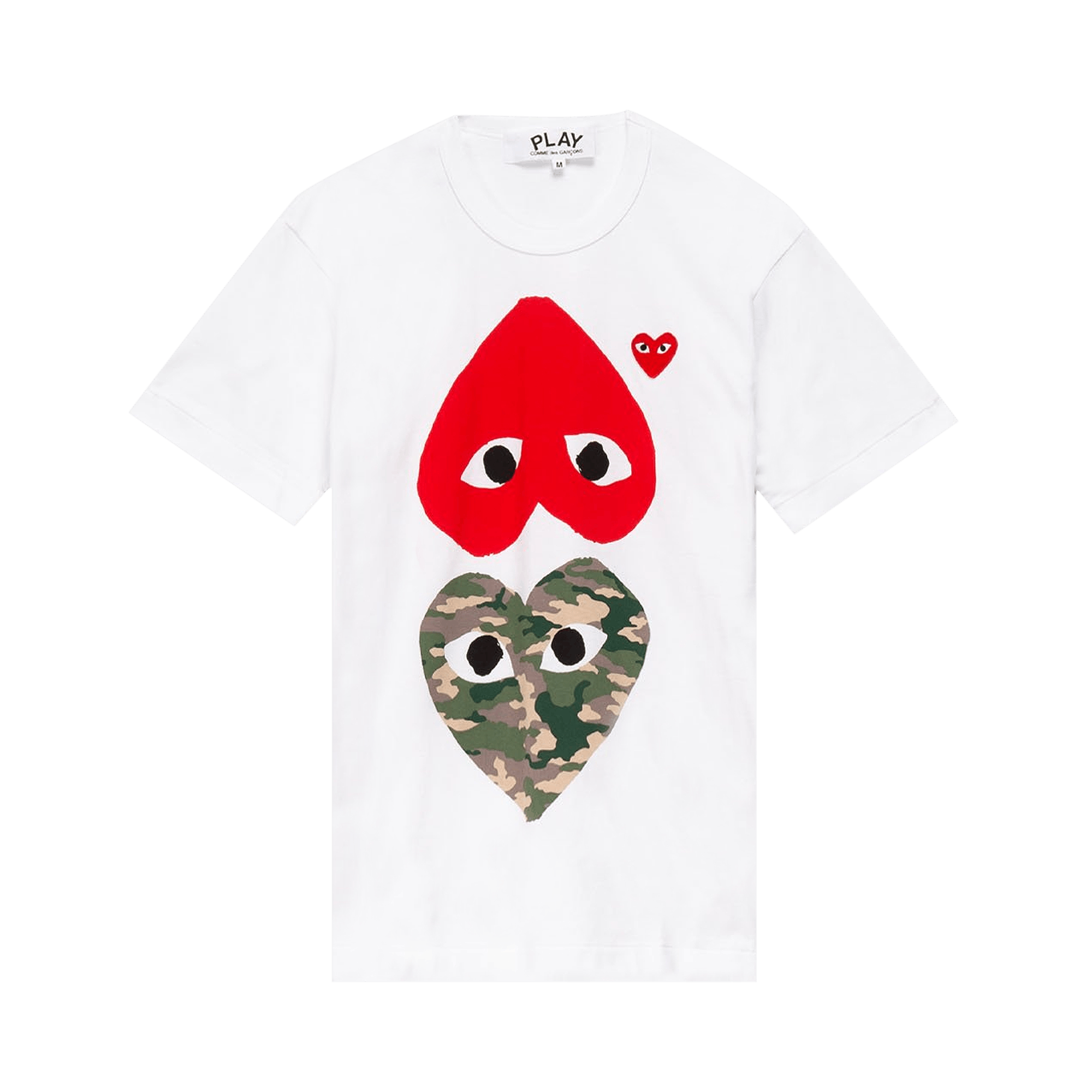 Comme des Garçons PLAY Double Heart Tee 'White'