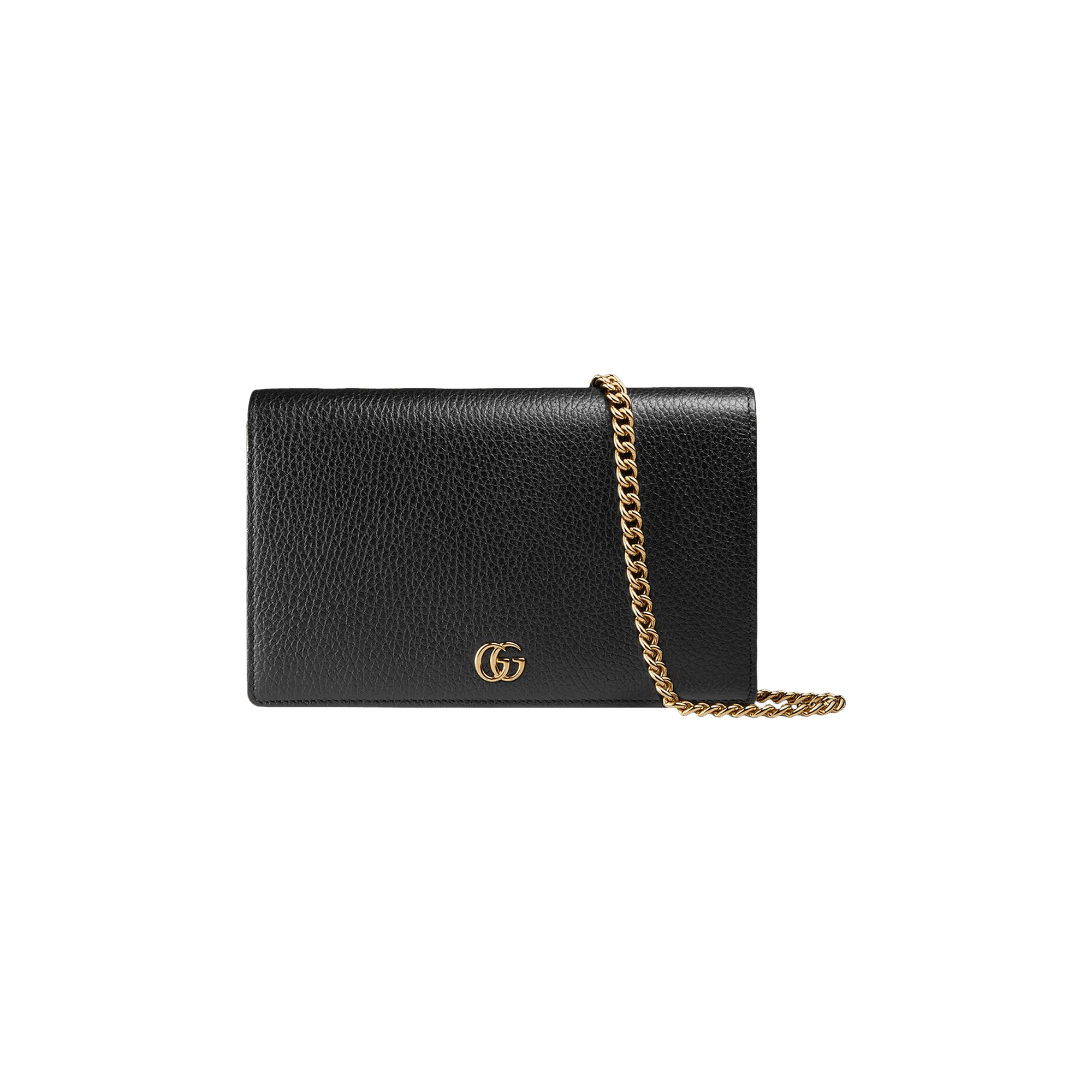 Gucci GG Marmont Leather Mini Chain Shoulder Bag 'Black'