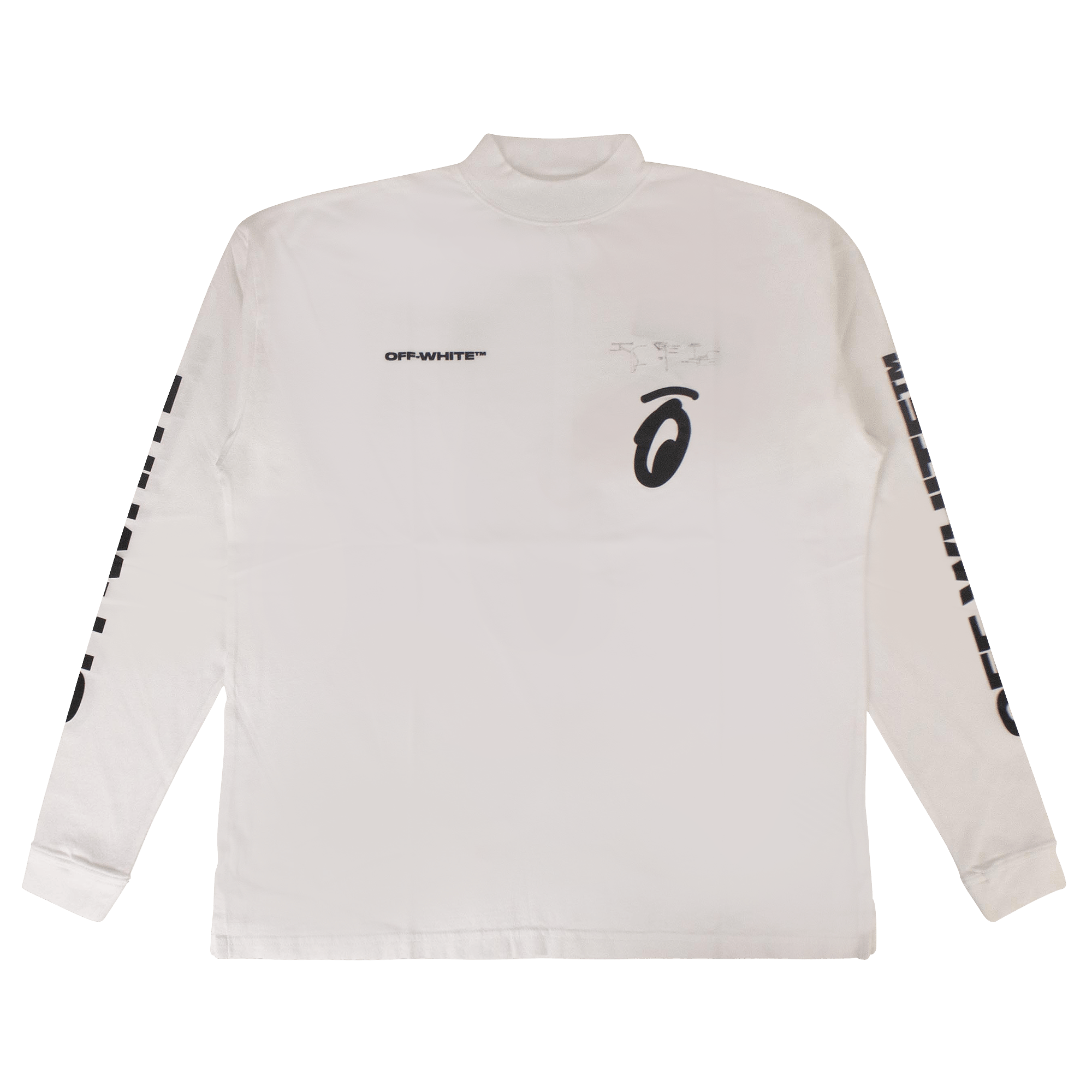 Off-White Split Arrow Mock Neck T-Shirt 'White'