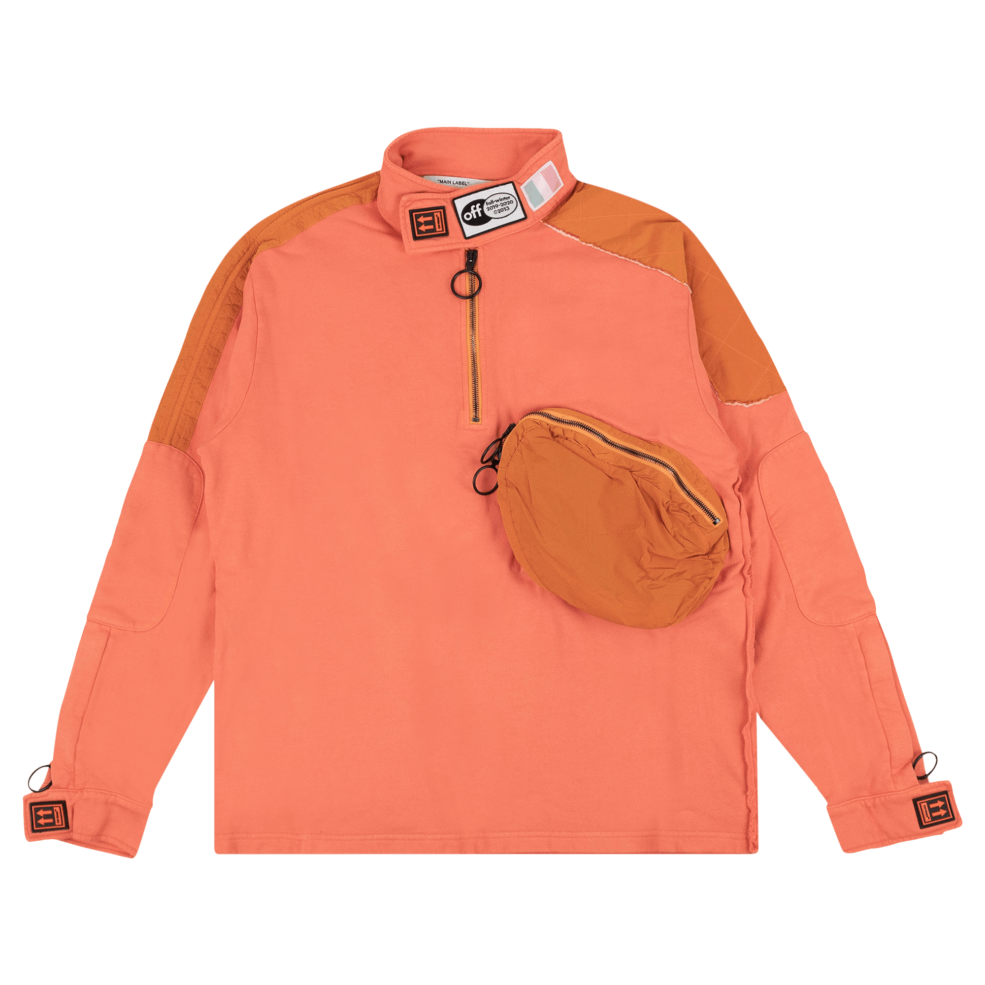 Off-White Parachute Half Zip Sweatshirt 'Coral'