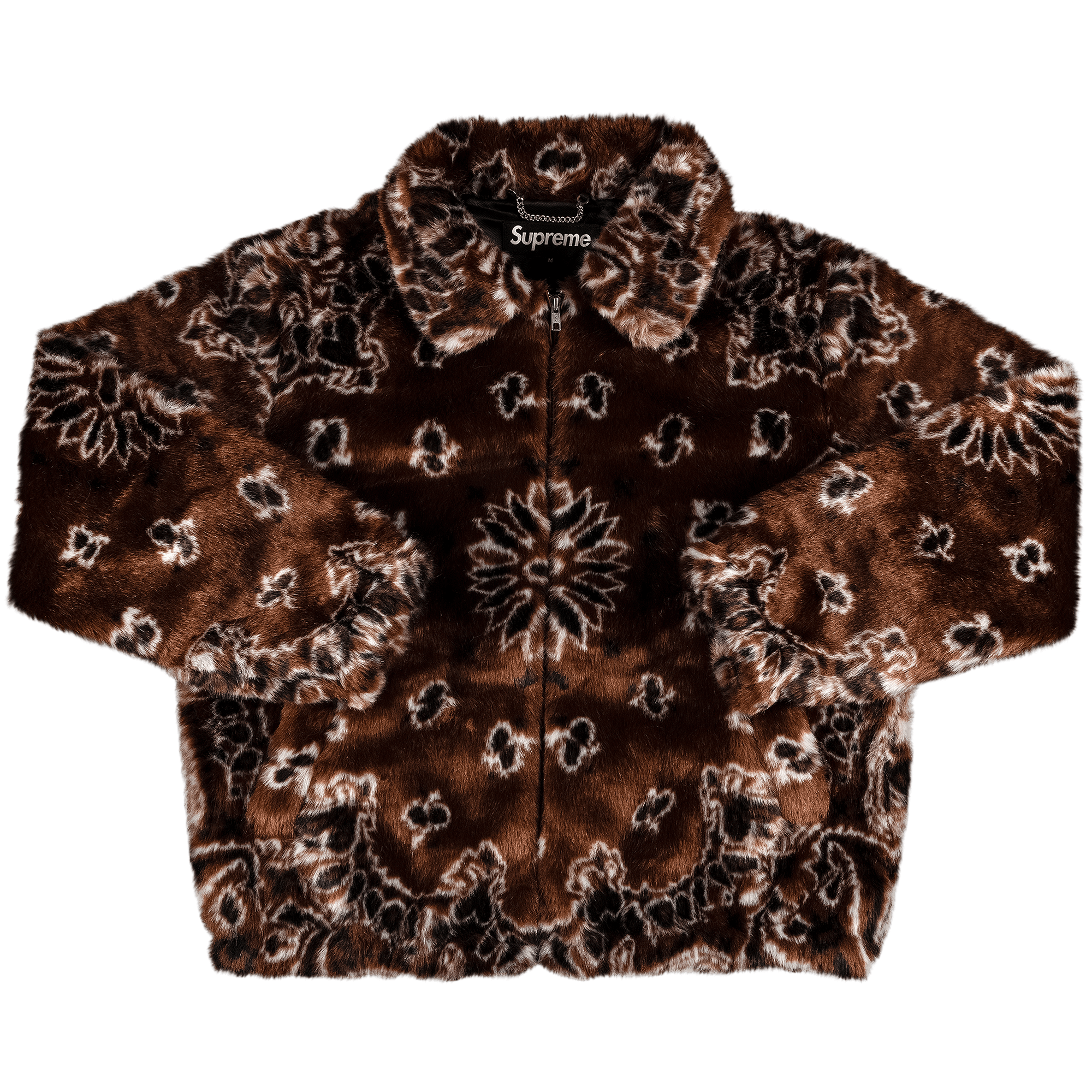 Supreme Bandana Faux Fur Bomber Jacket 'Brown'