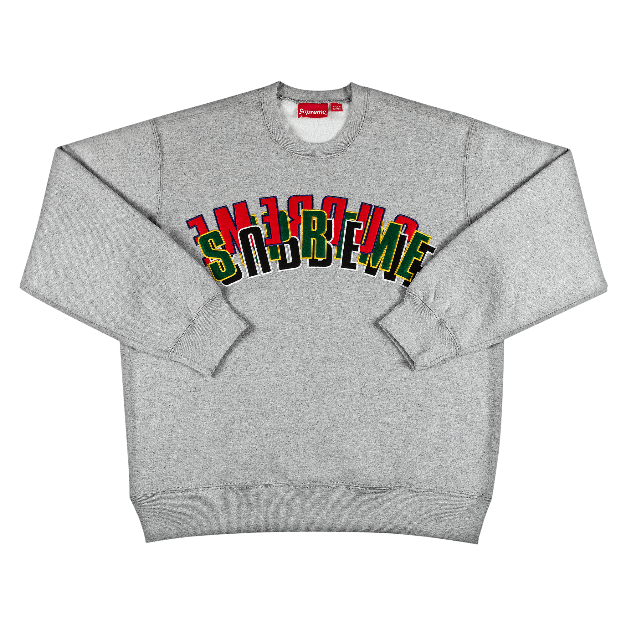 Supreme Stacked Crewneck 'Heather Grey'