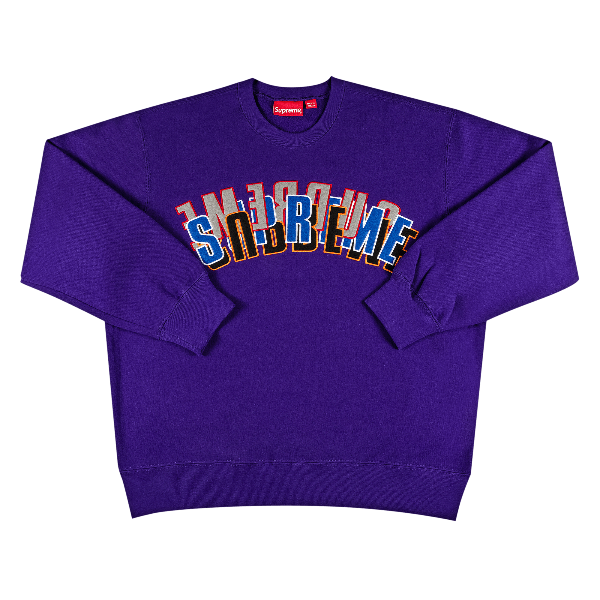 Supreme Stacked Crewneck 'Purple'