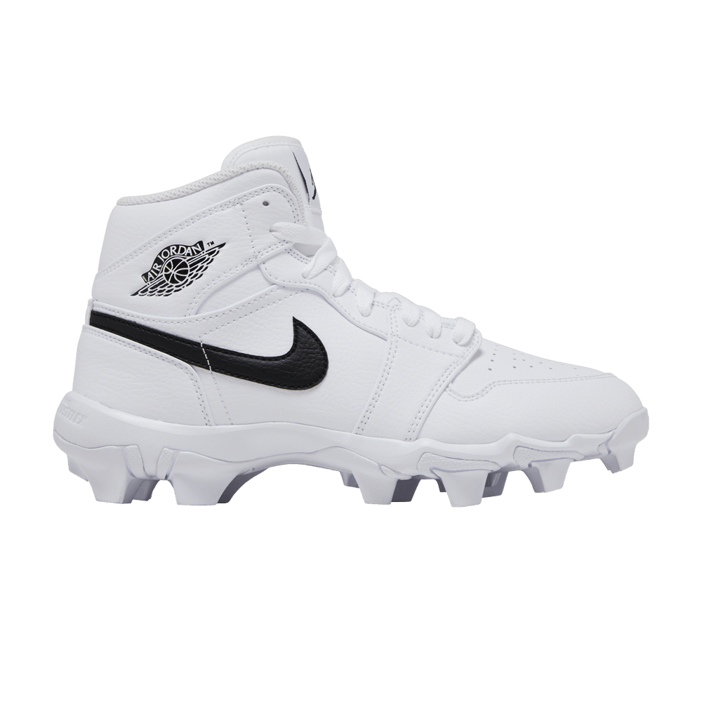 Air Jordan 1 Mid Cleat GS 'White Black'
