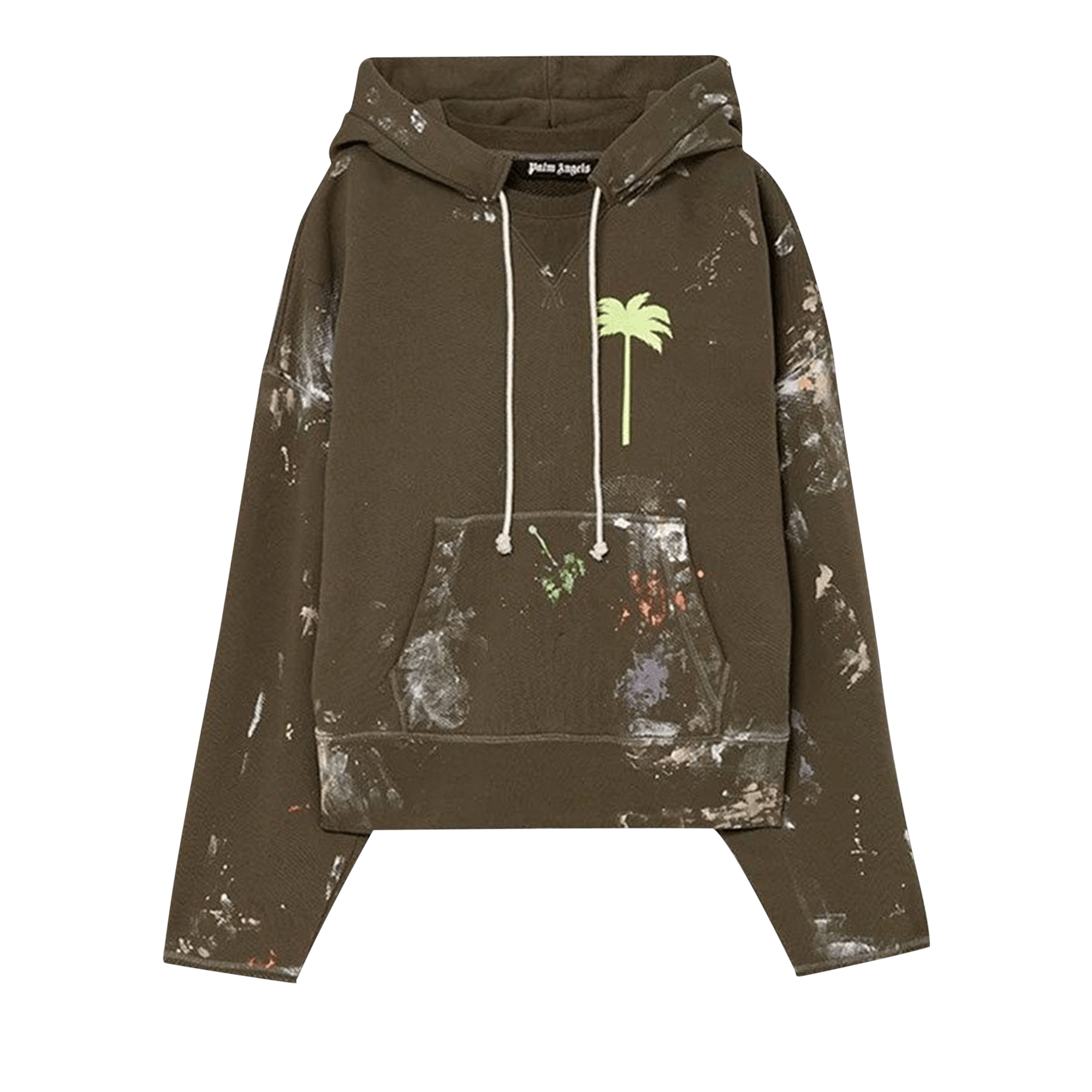 Palm Angels Palm x Palm Painted Raw Cut Hoodie 'Yellow'