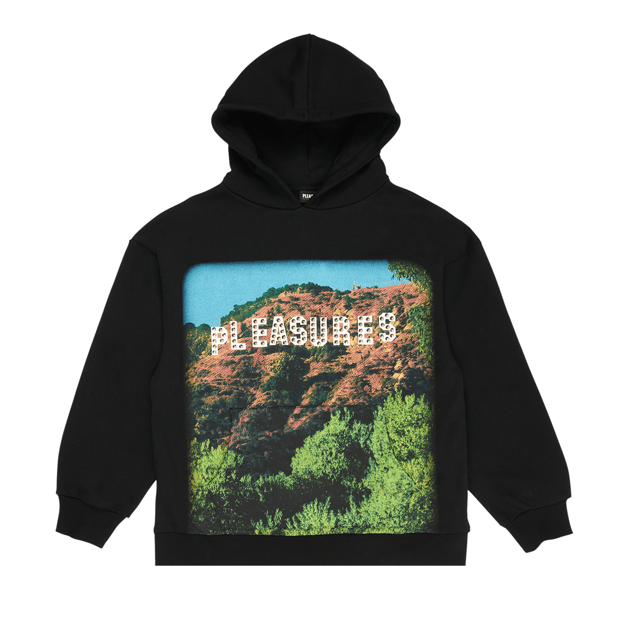 Pleasures Pleasurewood Studded Hoodie 'Black'