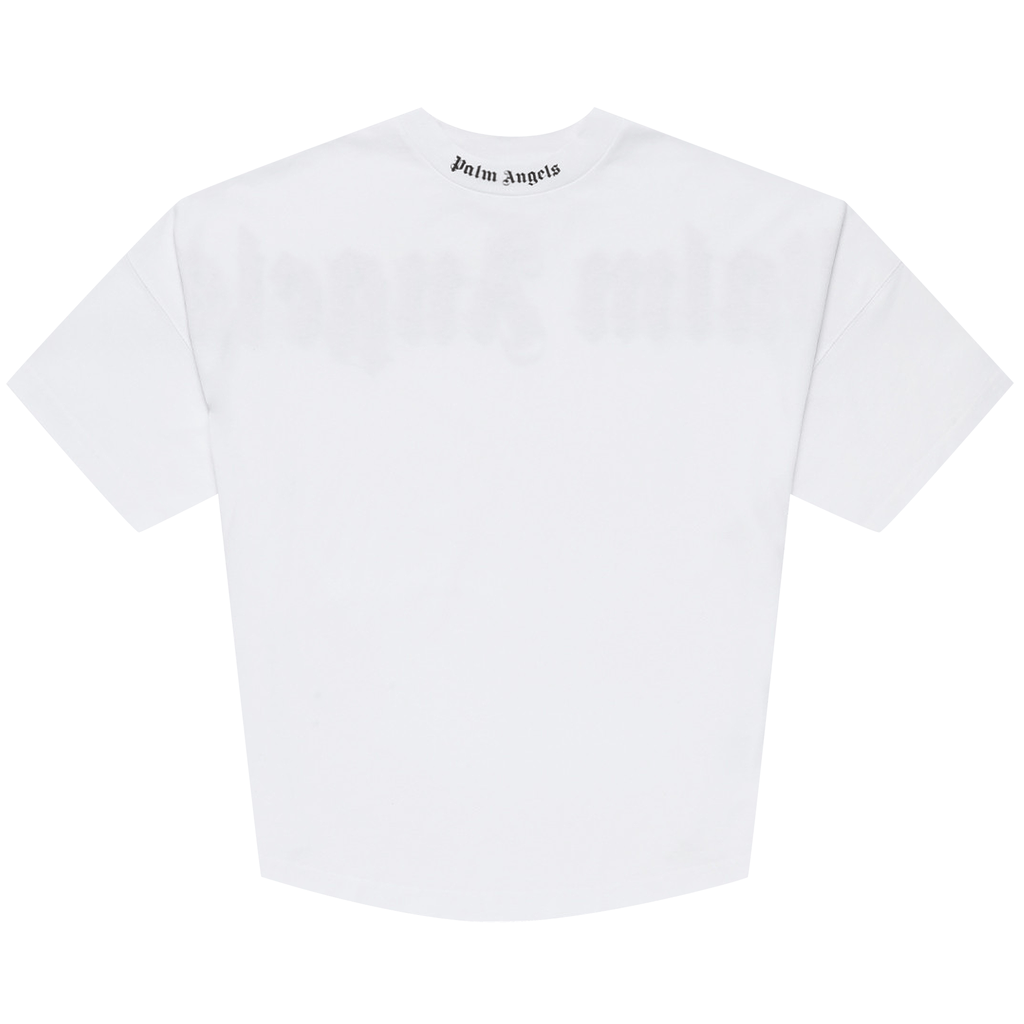 Palm Angels Doubled Logo Over Tee 'White/Fuchsia'