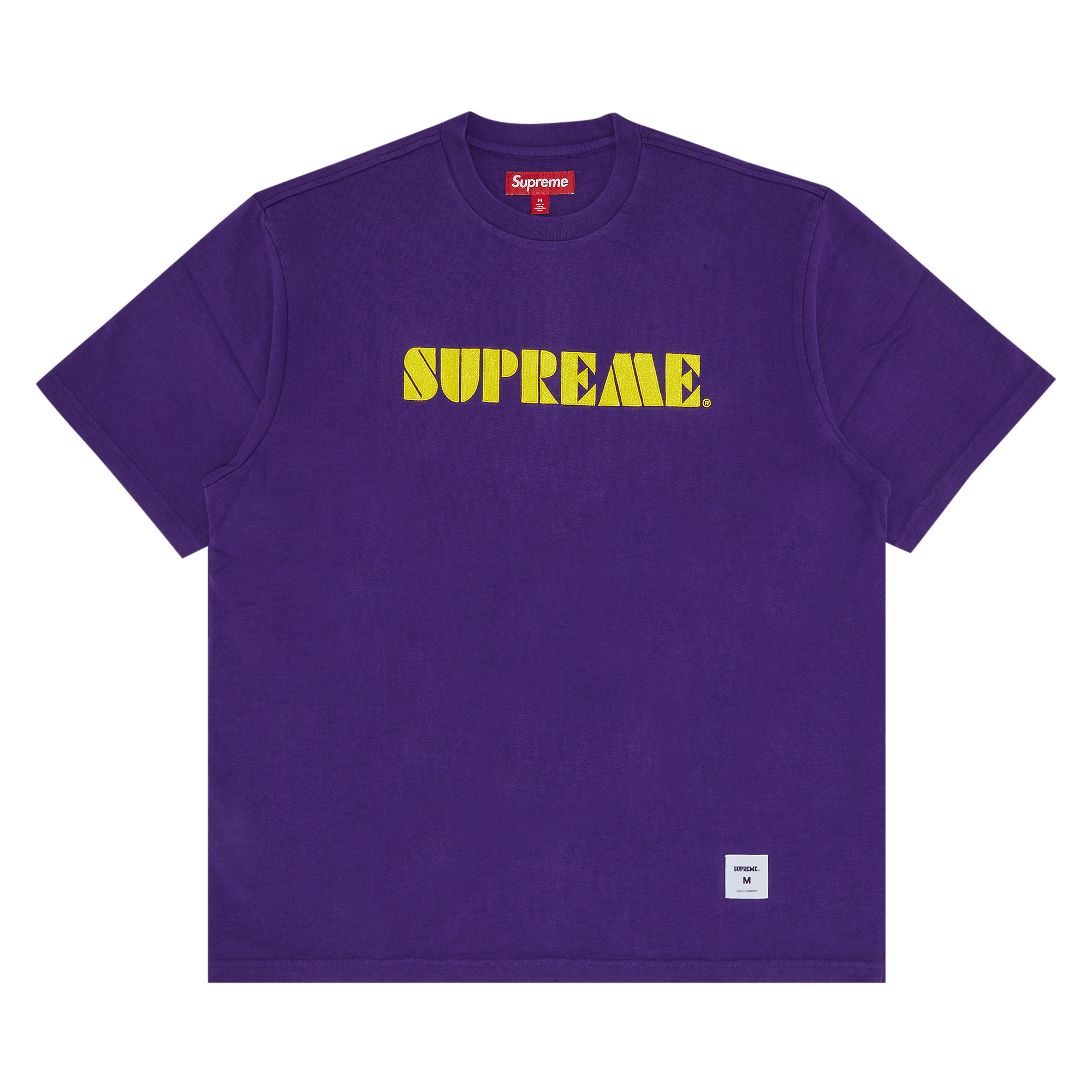 Supreme Stencil Embroidered Short-Sleeve Top 'Purple'