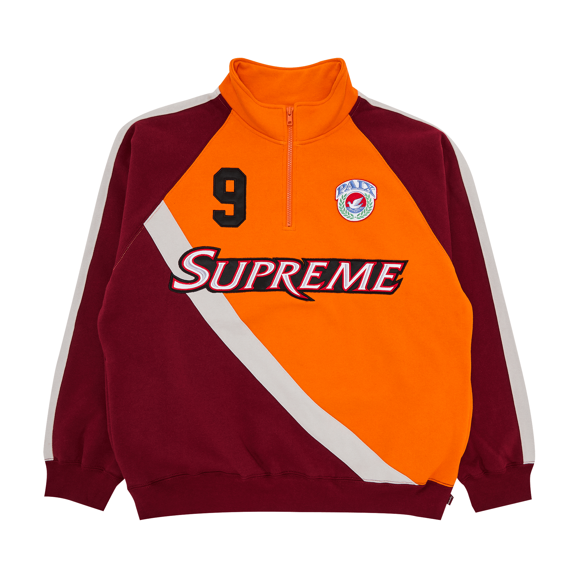 Supreme Equipé Half Zip Sweatshirt 'Dark Orange'