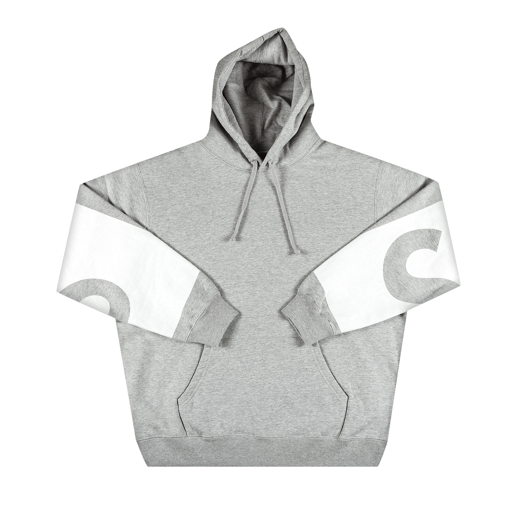 Supreme Big Logo Hooded Sweatshirt 'Heather Grey'