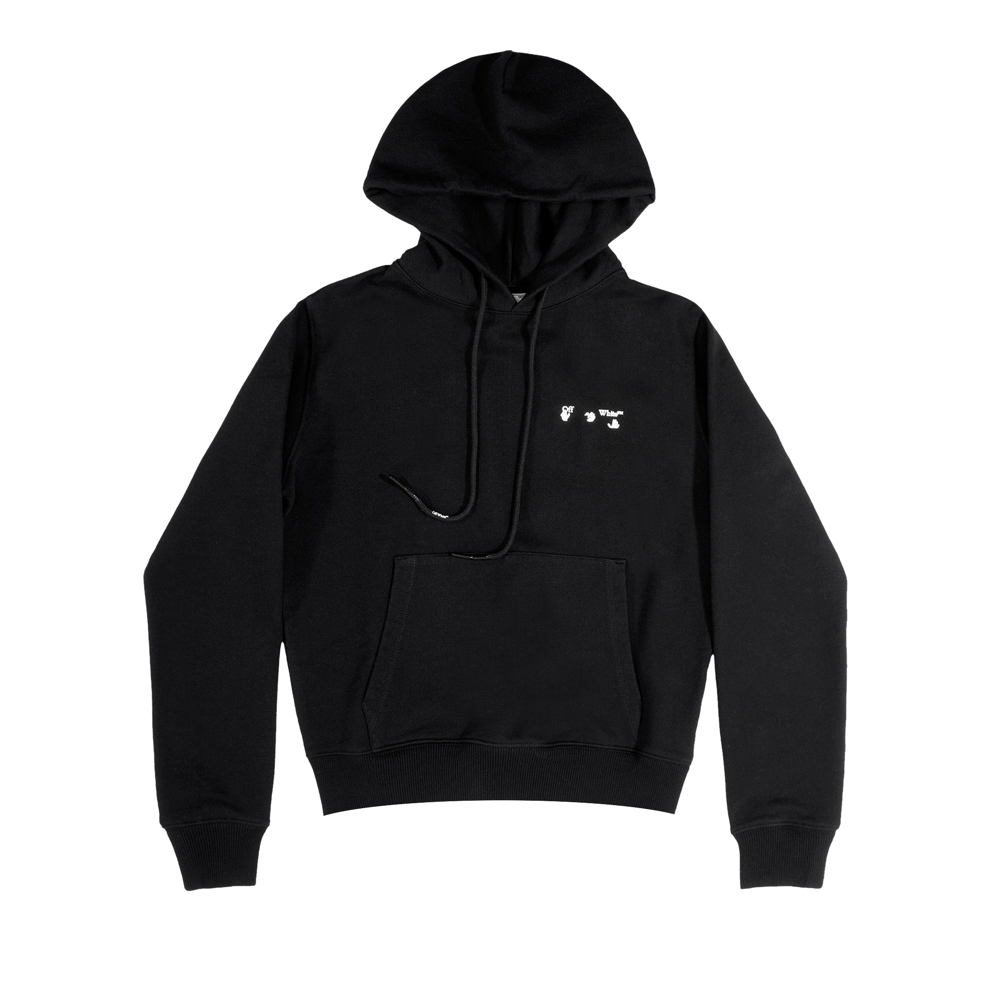 Off-White Logo Slim Hoodie 'Black/White'