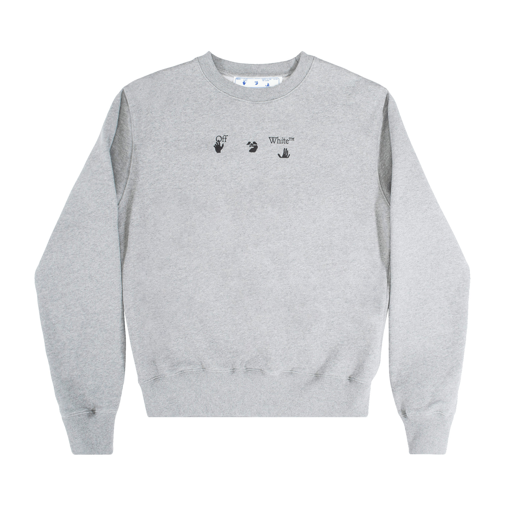Off-White Marker Slim Crewneck 'Melange Grey'