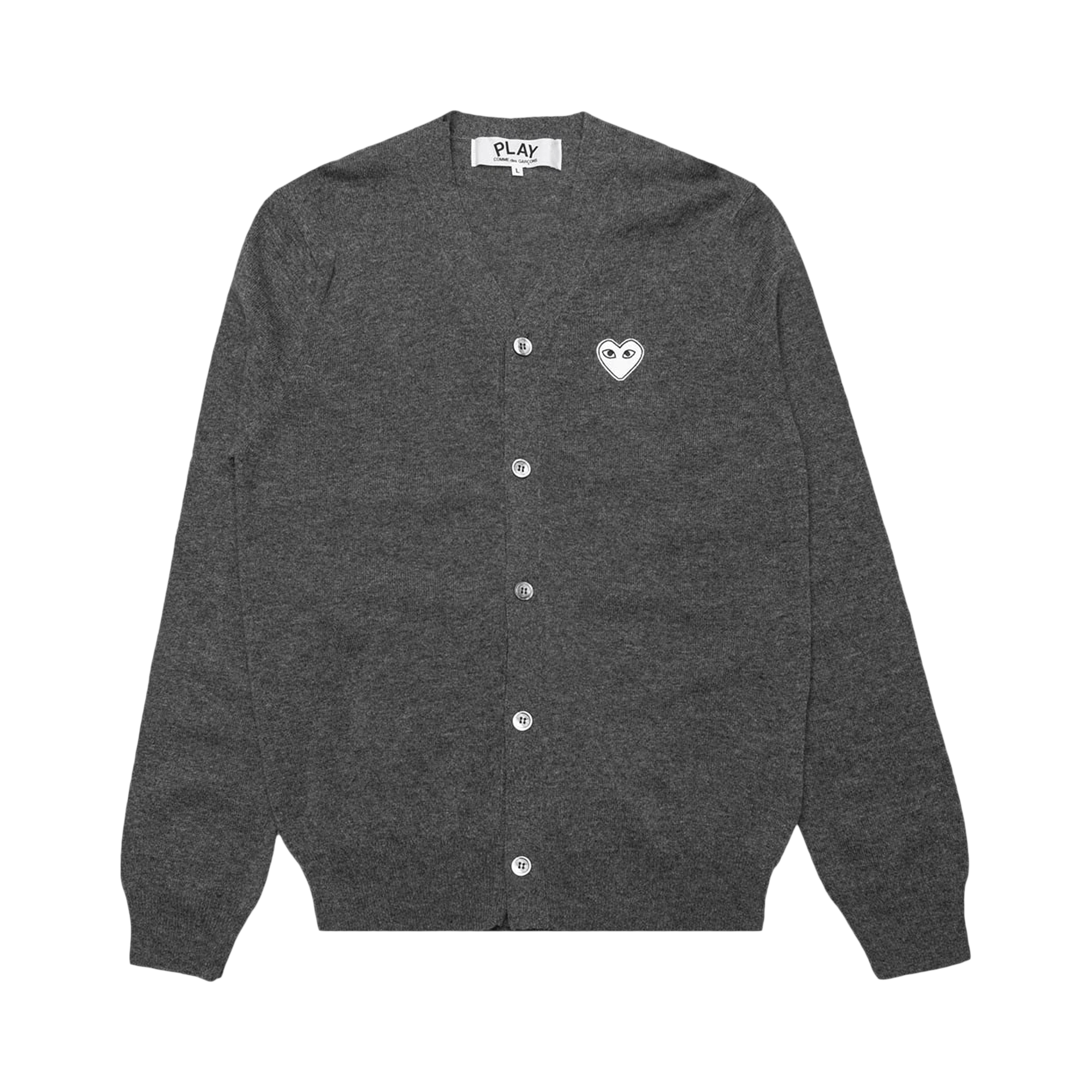 Comme des Garçons PLAY V-Neck Cardigan 'Grey'