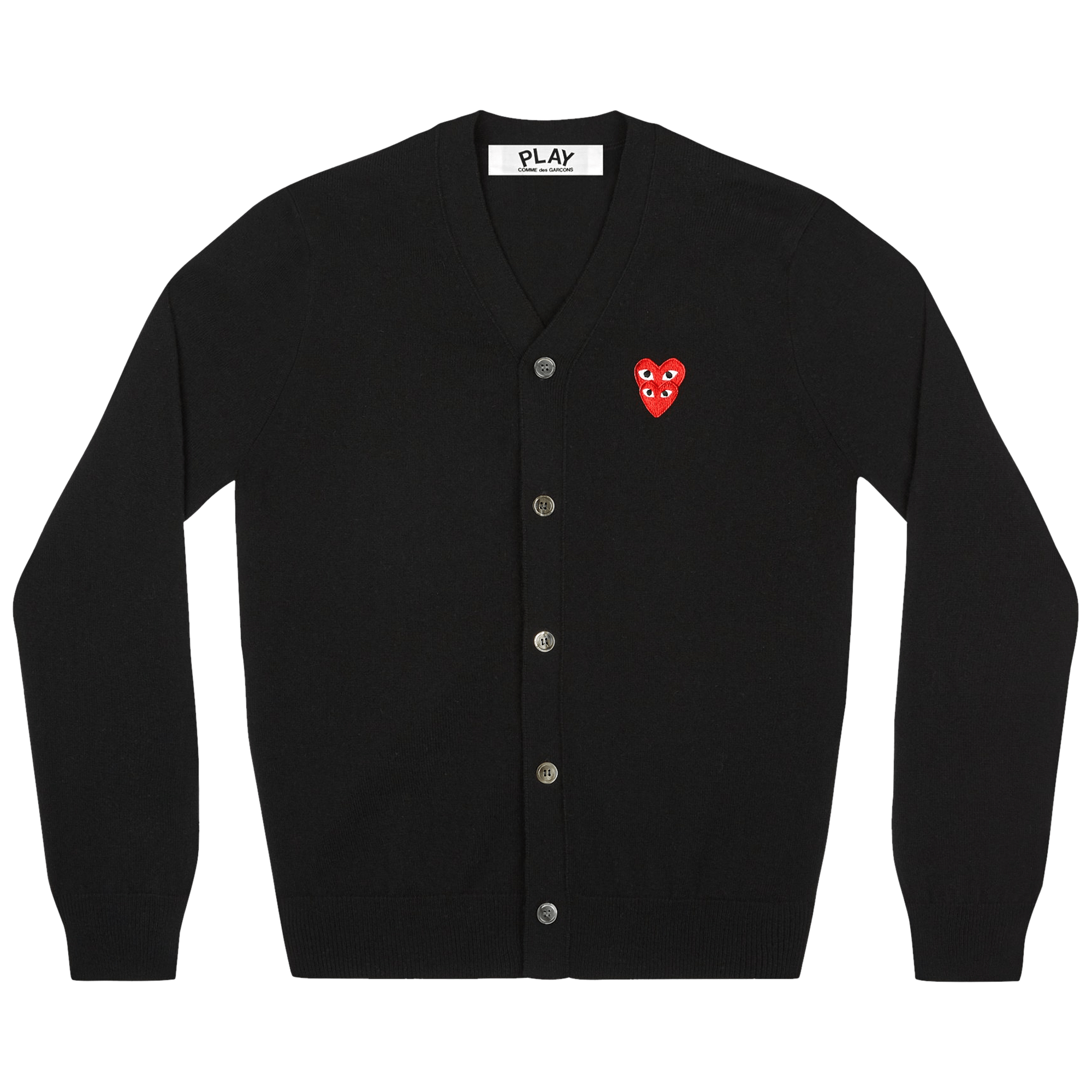 Comme des Garçons PLAY Double Heart Cardigan 'Black'