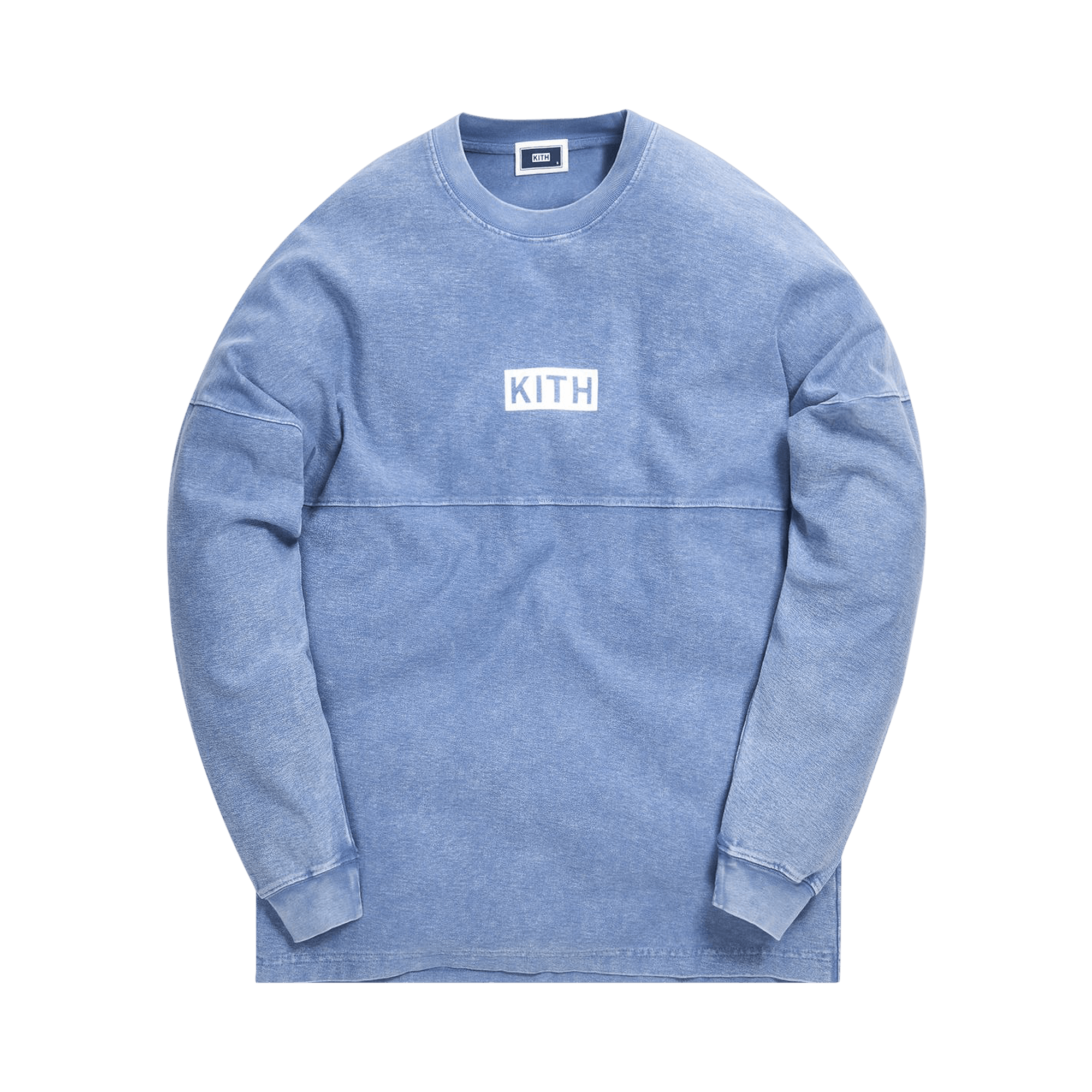 Kith Paneled Long-Sleeve Tee 'Medium Indigo'