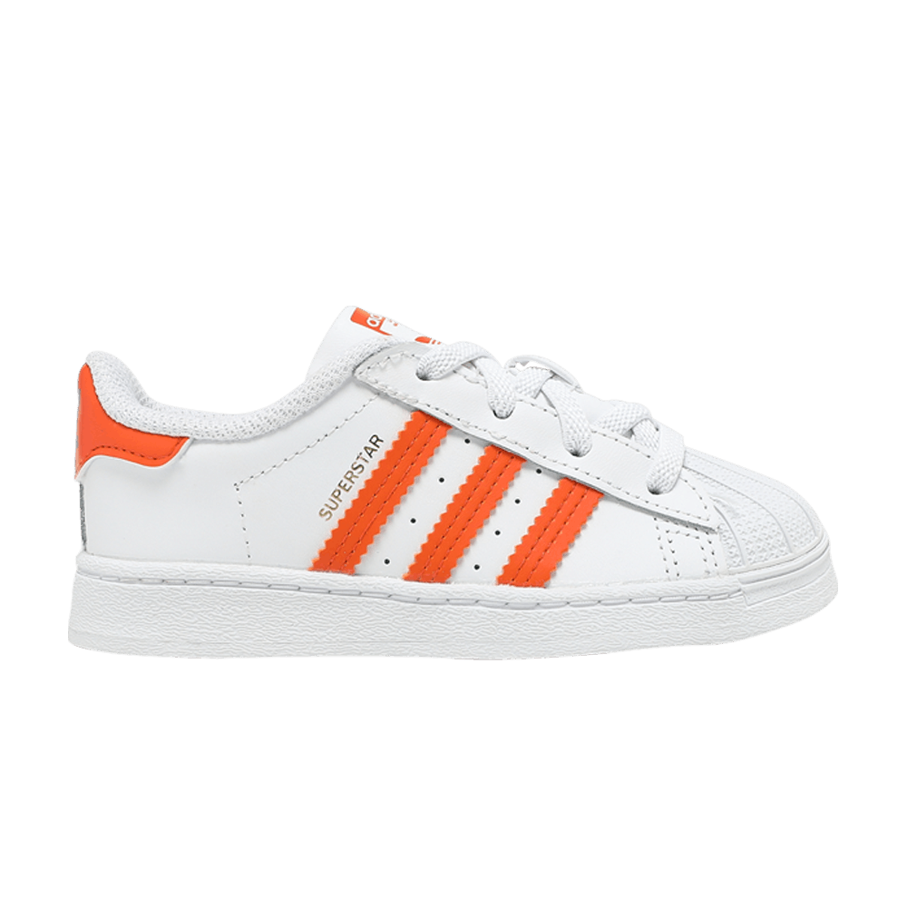 Adidas Superstar Infant 'White Orange'