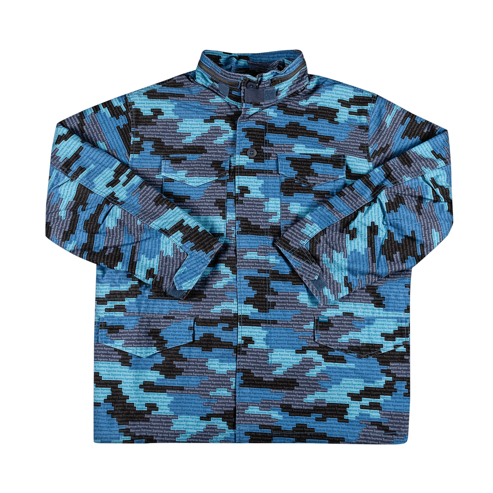 Supreme Logo Camo M-65 Jacket 'Blue'