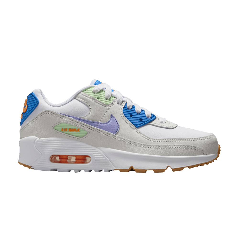 Nike Air Max 90 Leather GS 'White Purple Pulse'