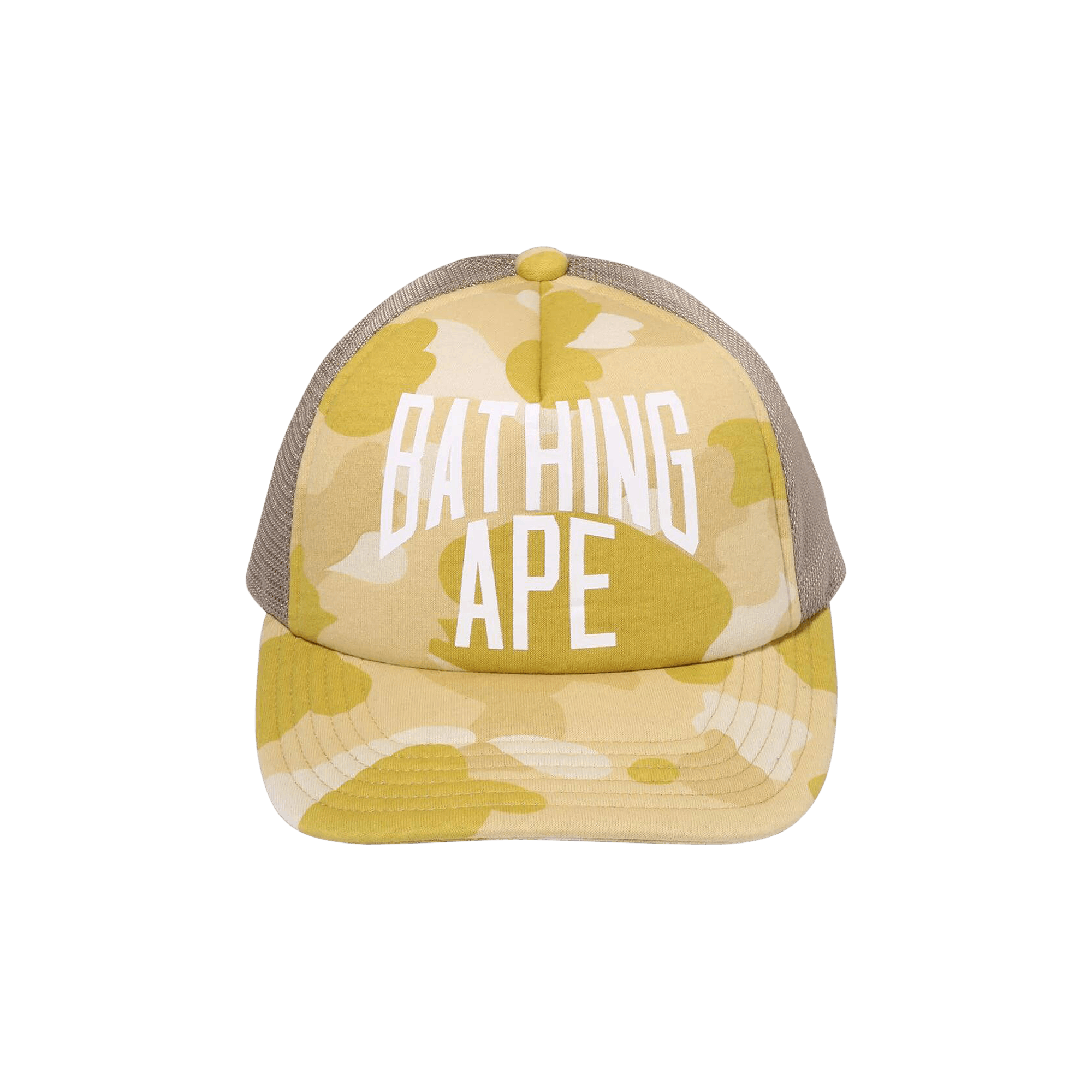 BAPE Color Camo NYC Logo Mesh Cap 'Yellow'