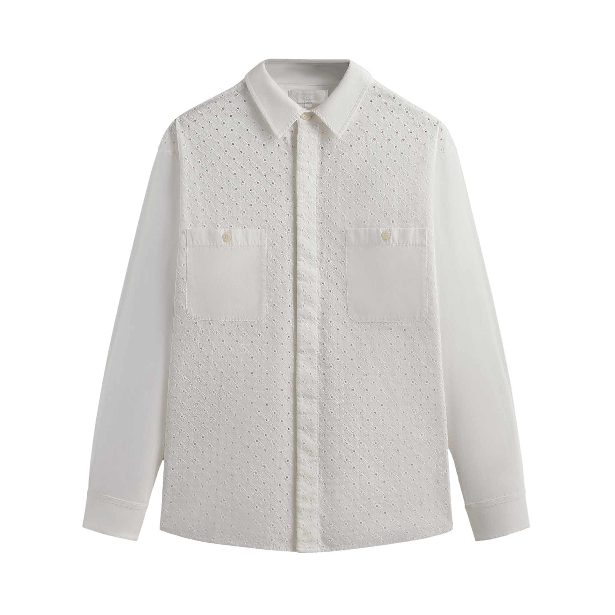 Kith Lattice Floral Long-Sleeve Apollo Shirt 'Silk'