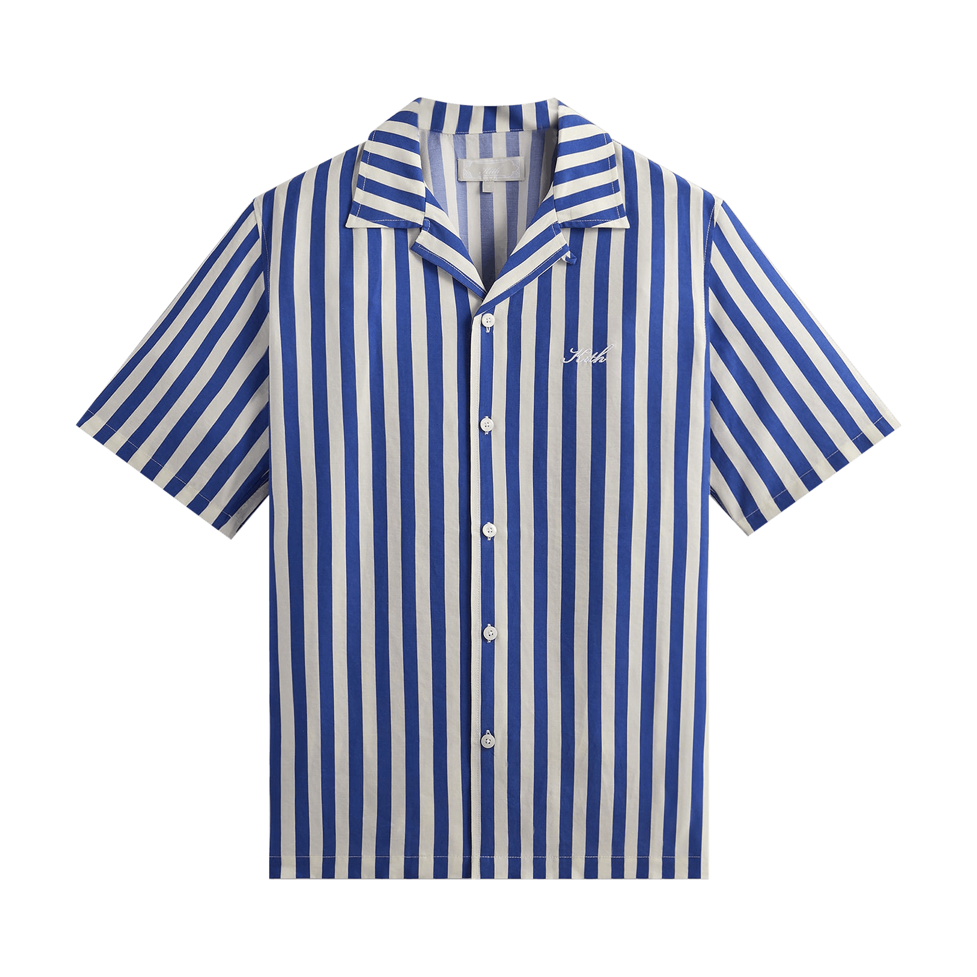 Kith Striped Thompson Camp Collar Shirt 'Current'