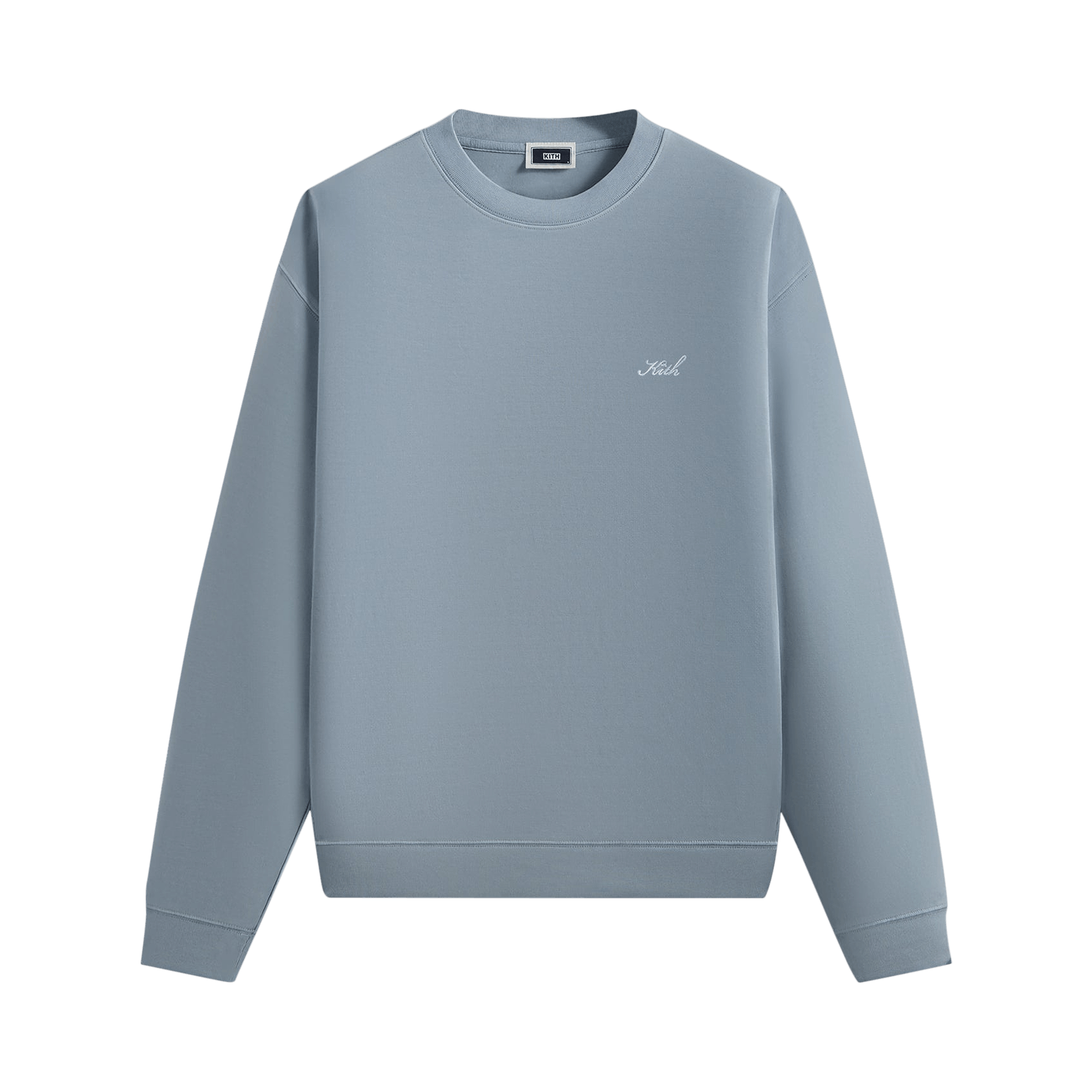 Kith Crystal Wash Interlock Vintage Crewneck 'Light Indigo'