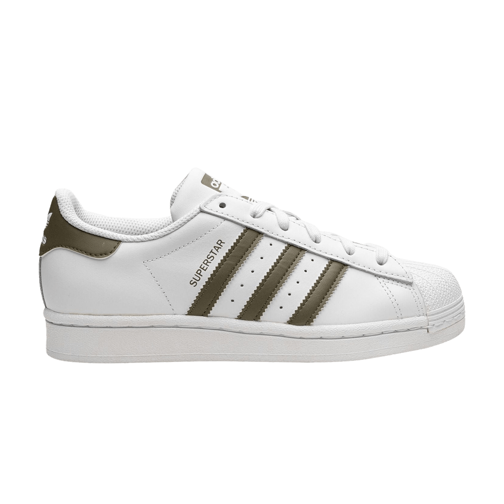 Adidas Superstar J 'White Focus Olive'