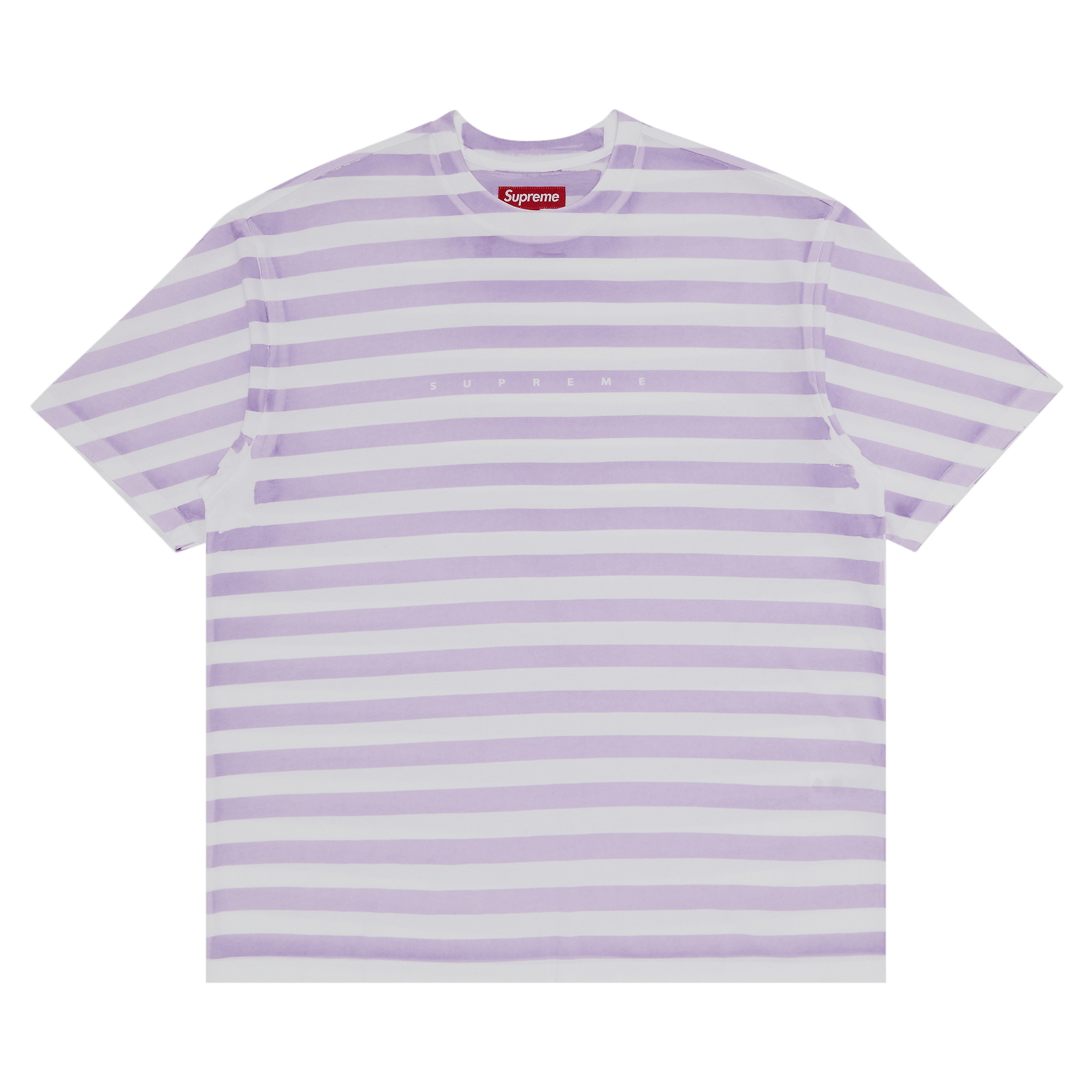 Supreme Overprint Stripe Short-Sleeve Top 'Lavender'