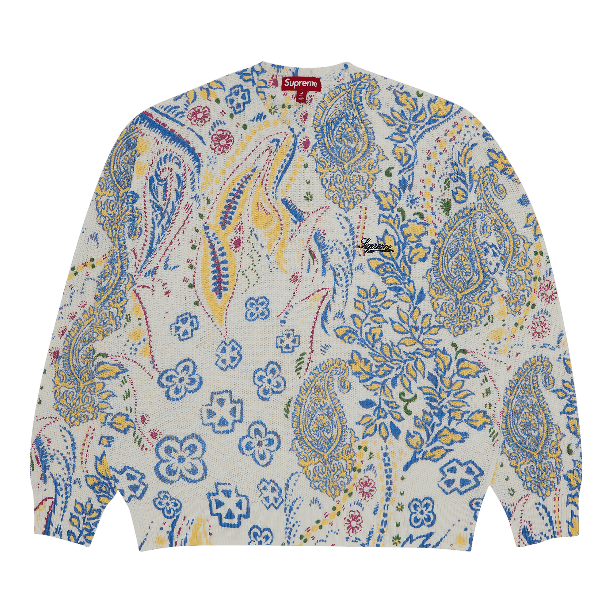Supreme Printed Paisley Sweater 'White'