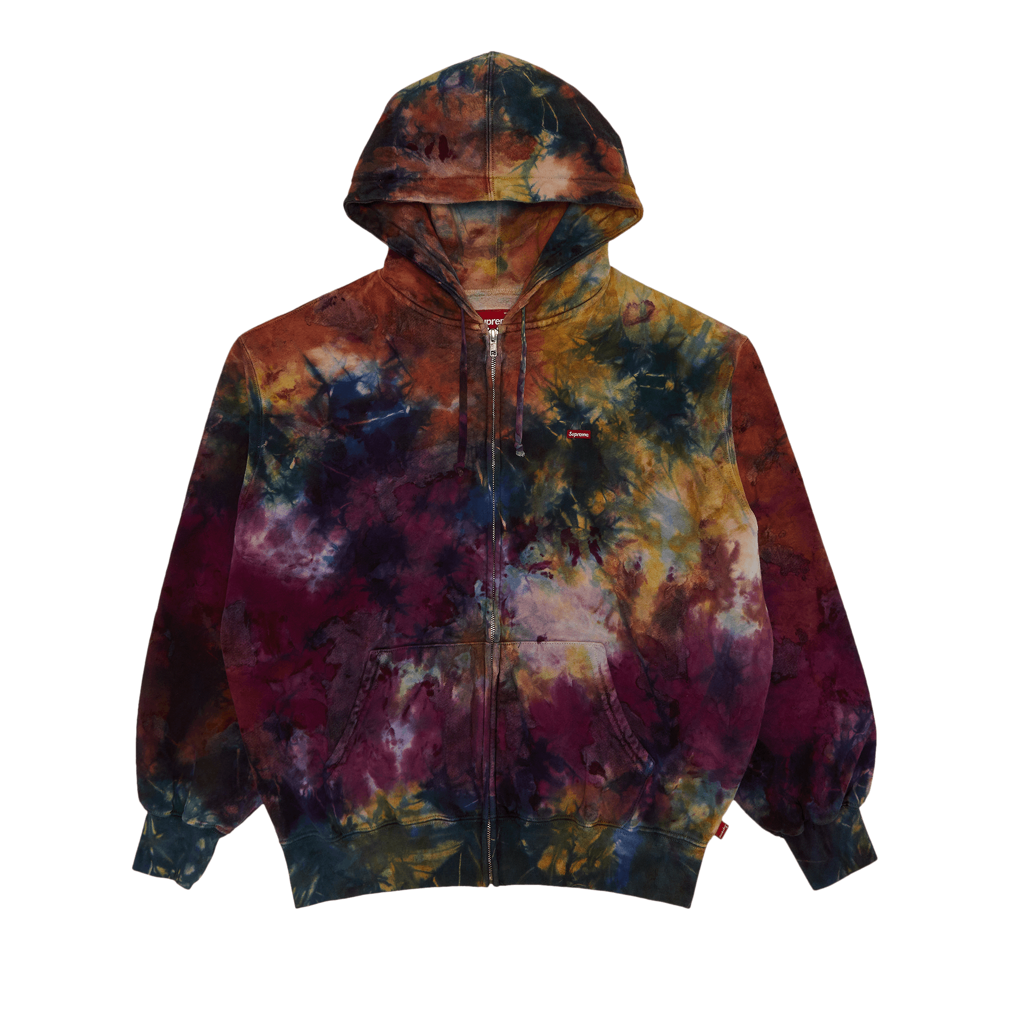 Supreme Overdyed Small Box Zip Up Hooded Sweatshirt 'Multicolor'