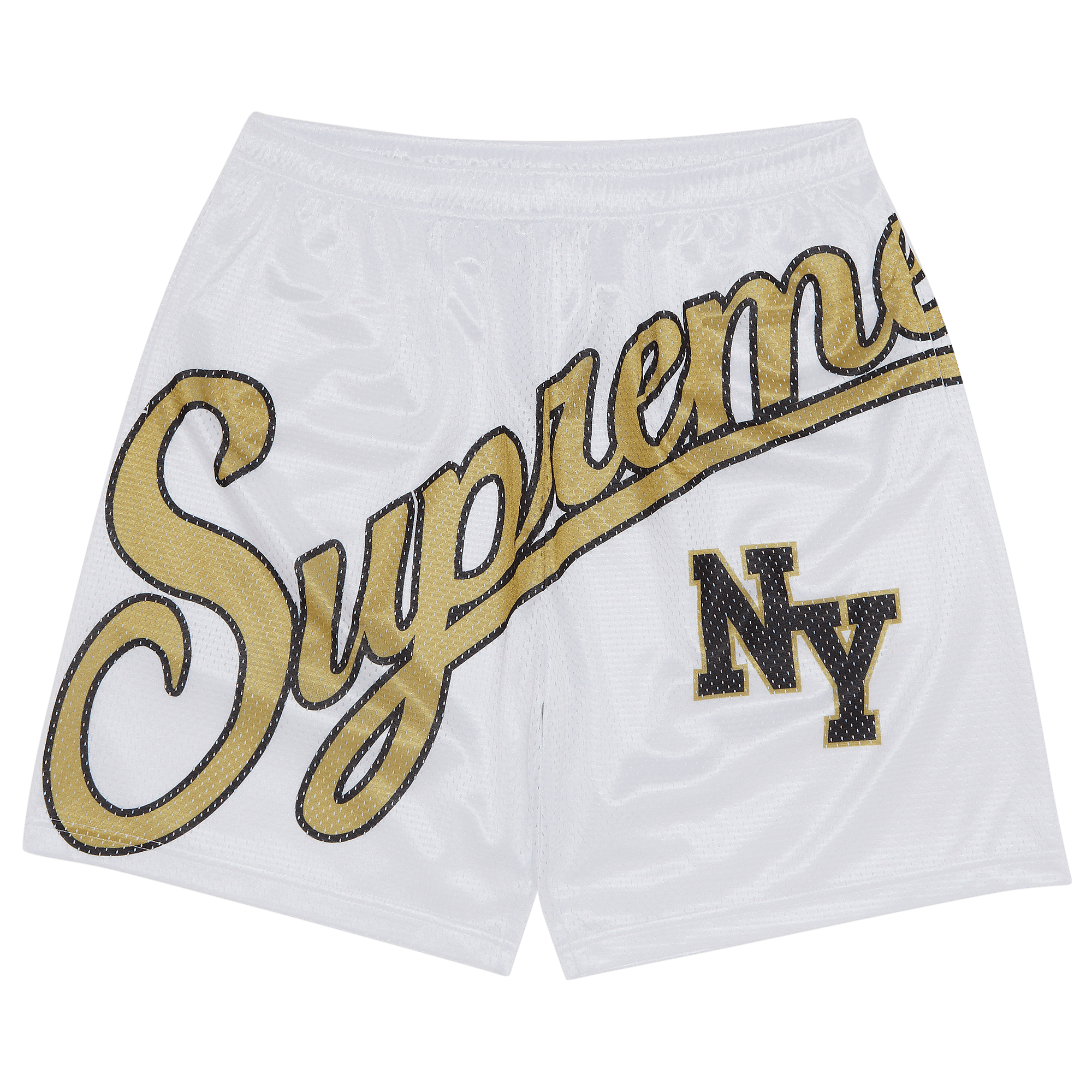 Supreme Big Script Mesh Short 'White'