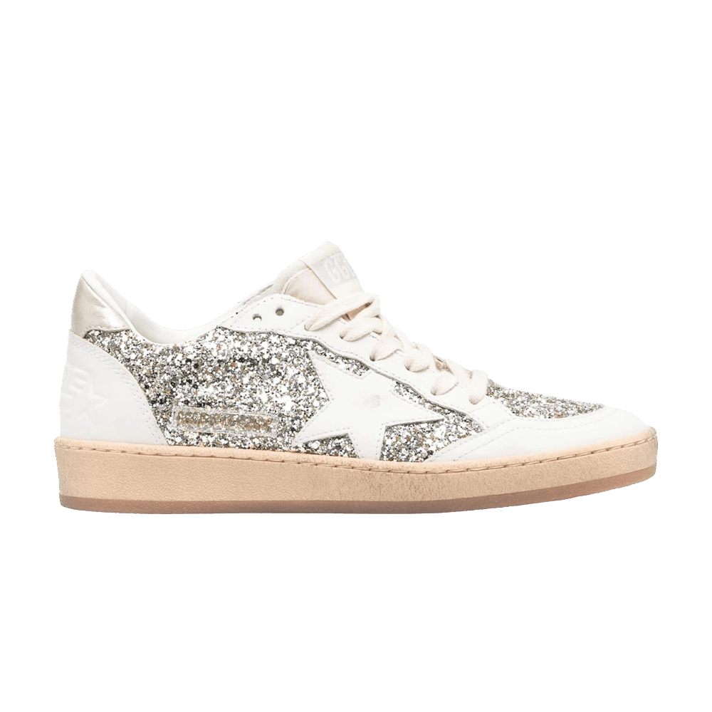 Golden Goose Wmns Ball Star Sneakers 'Platinum White Glitter'
