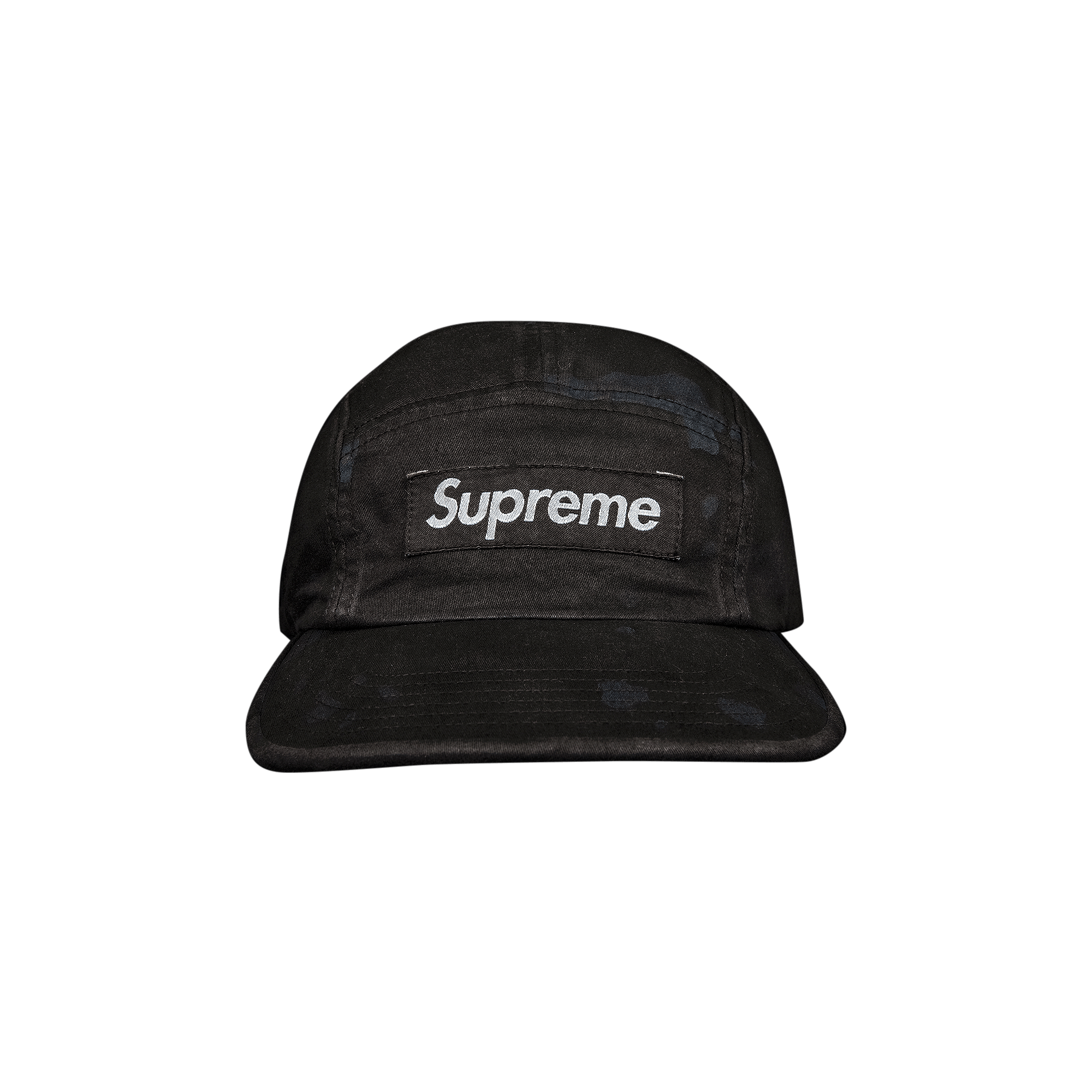 Supreme Overdyed Camo Camp Cap 'Black'