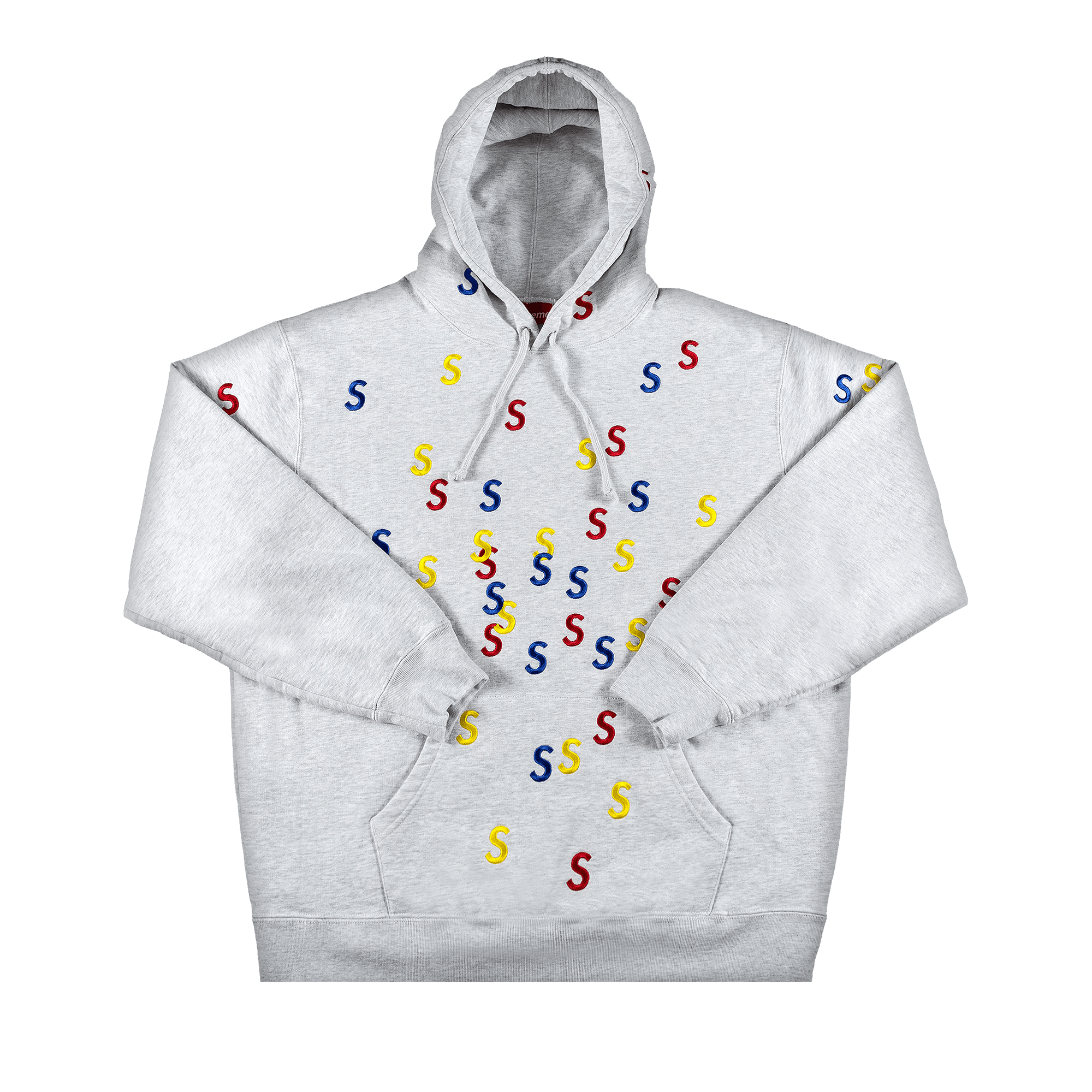 Supreme Embroidered S Hooded Sweatshirt 'Ash Grey'