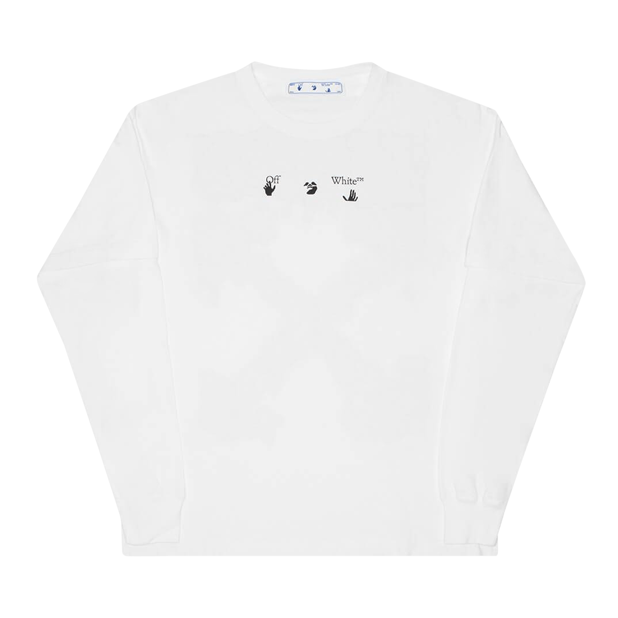 Off-White Blue Marker Double Sleeve Tee 'White/Blue'