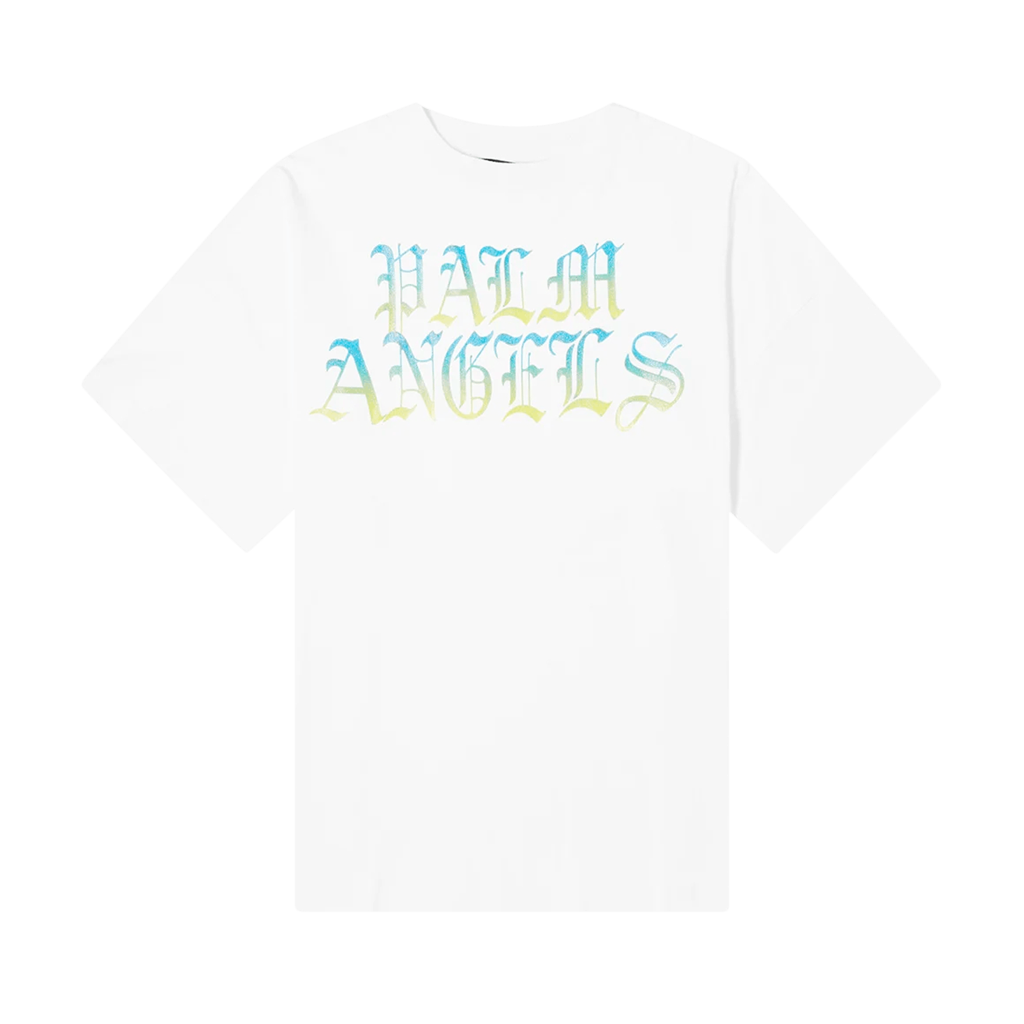 Palm Angels Hue Gothic Logo Over T-Shirt 'White/Multicolor'