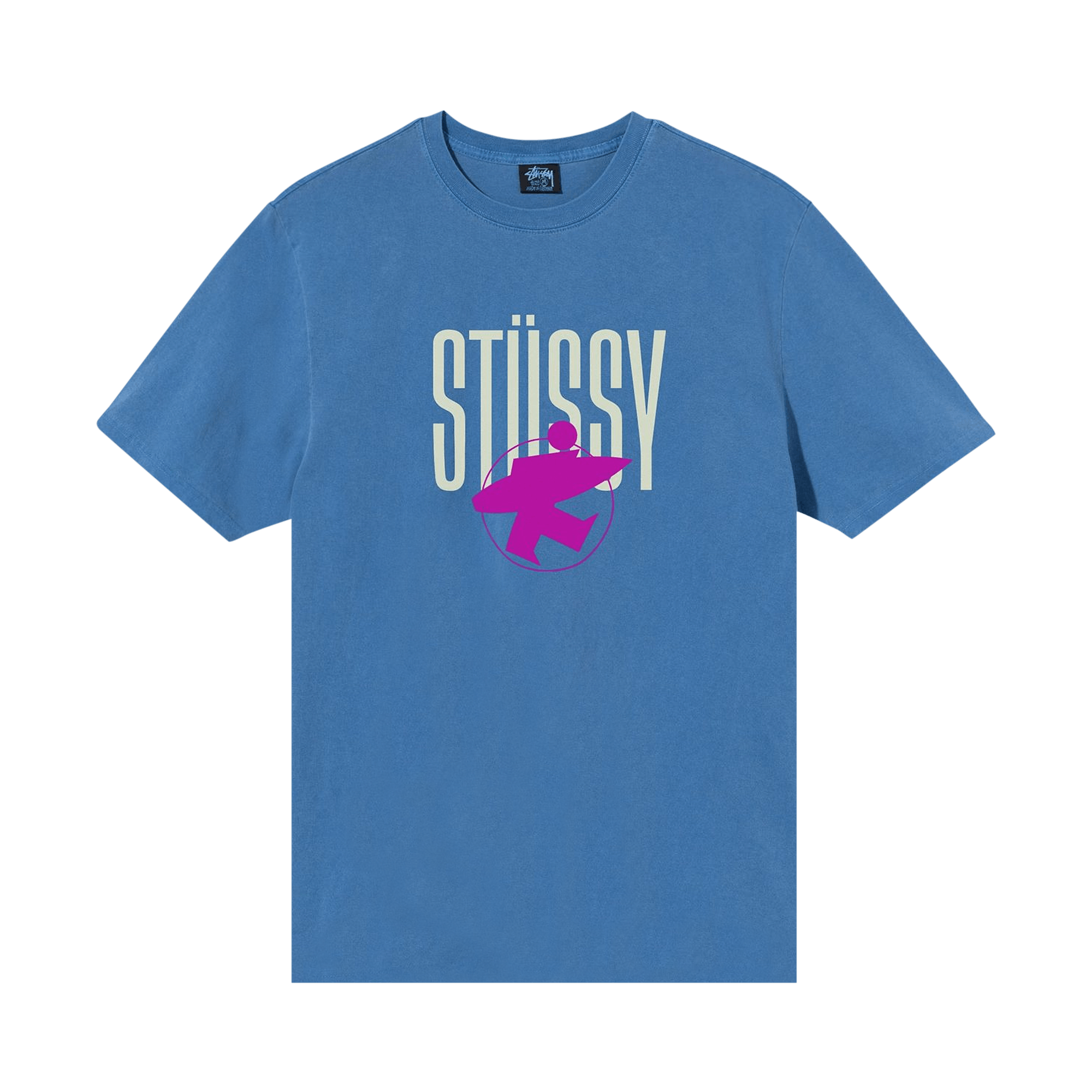 Stussy Surfman Pigment Dye Tee 'Blue'