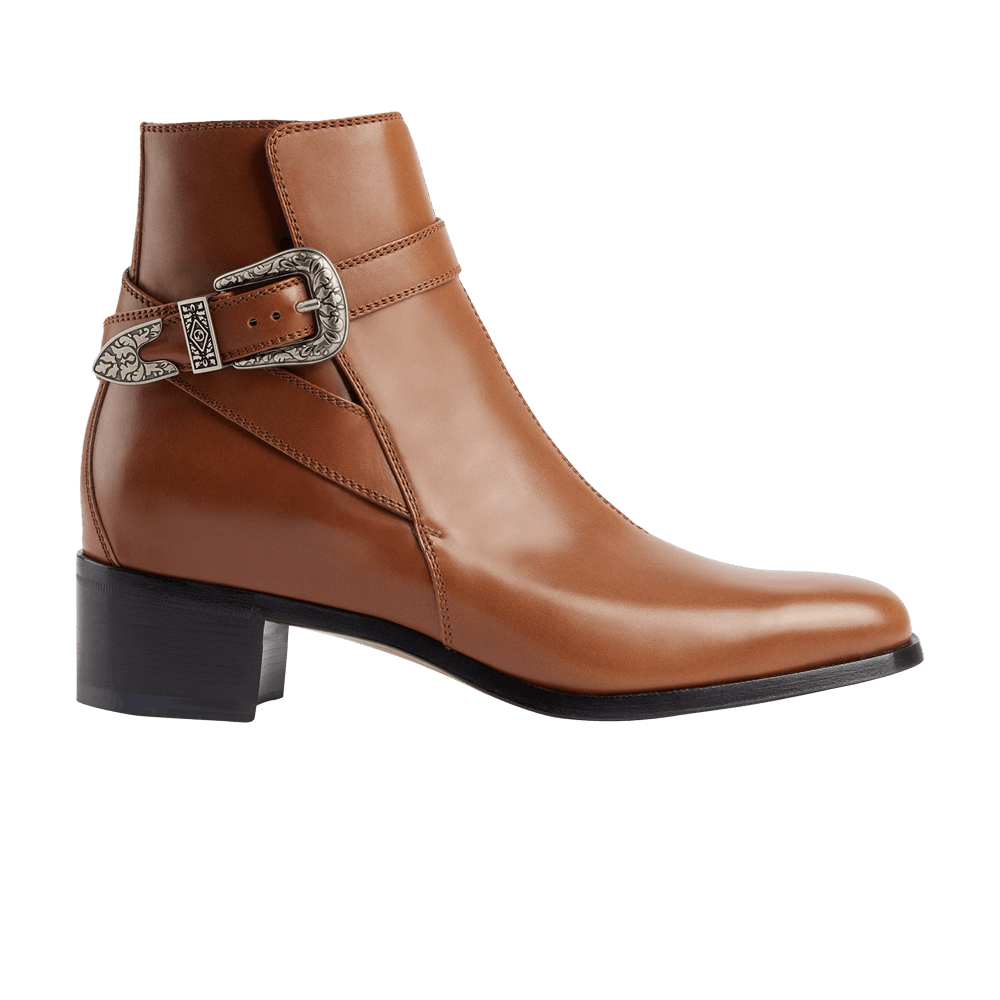 Gucci Buckled Ankle Boot 'Brown'