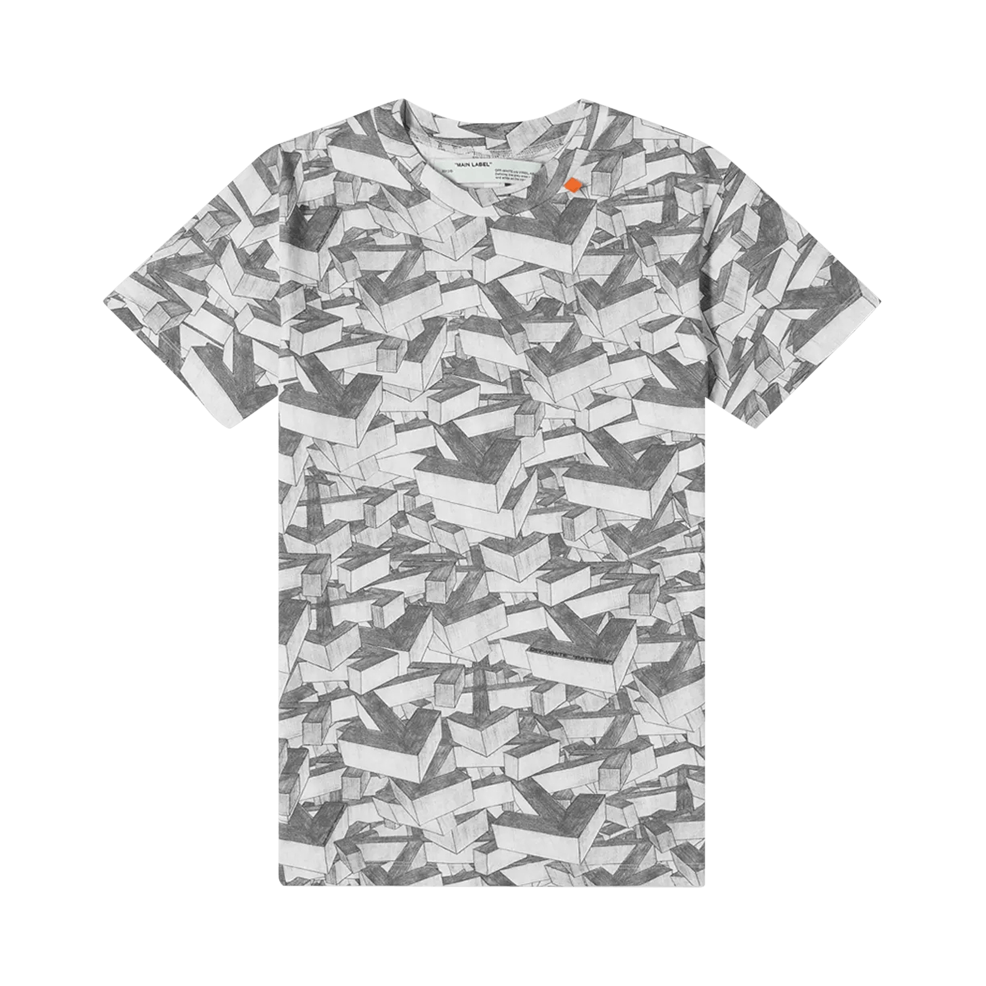 Off-White Arrows Pattern Short-Sleeve Slim Tee 'White/Grey'