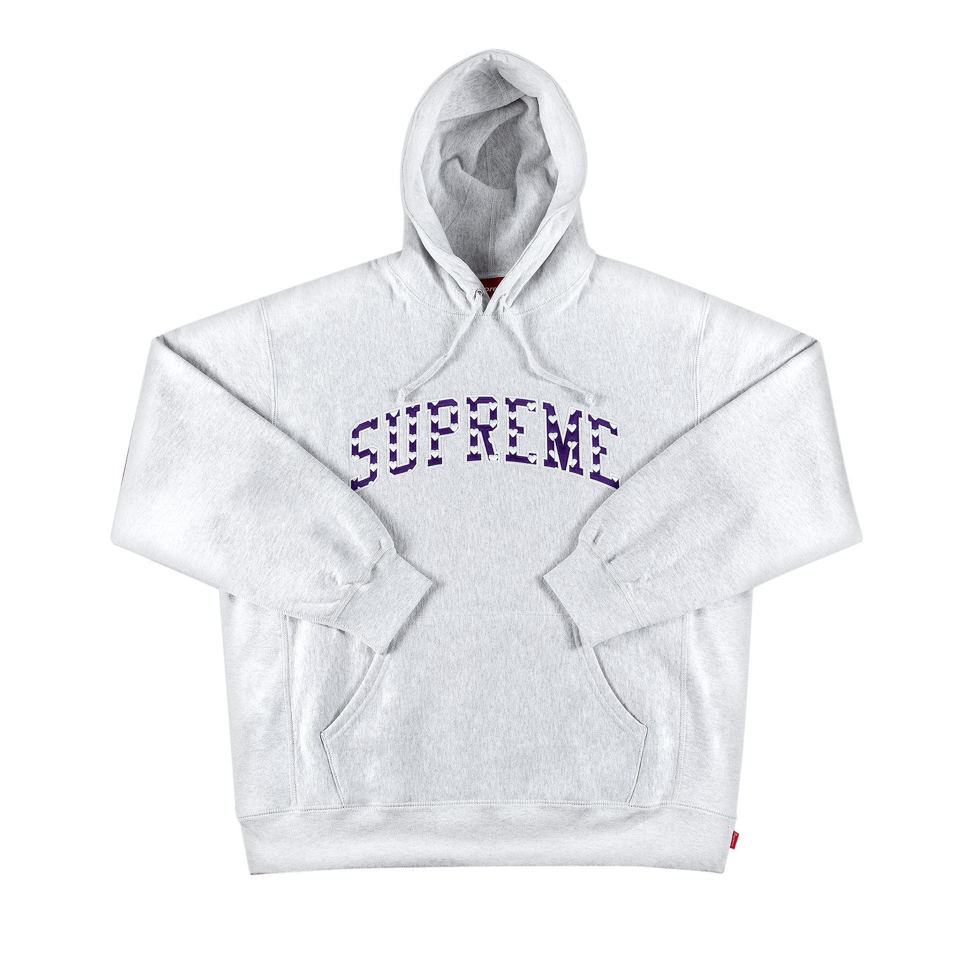 Supreme Hearts Arc Hooded Sweatshirt 'Ash Grey'