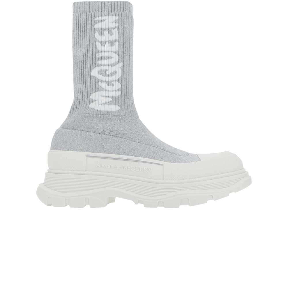 Alexander McQueen Wmns Tread Slick Boot 'Grey White'