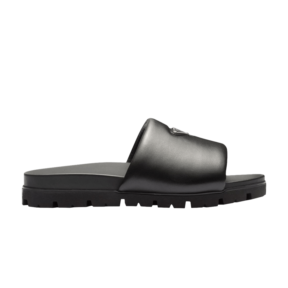 Prada Padded Nappa Leather Slide 'Black'