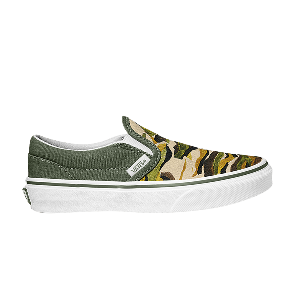 Vans Classic Slip-On Kids 'Painted Camo Green'