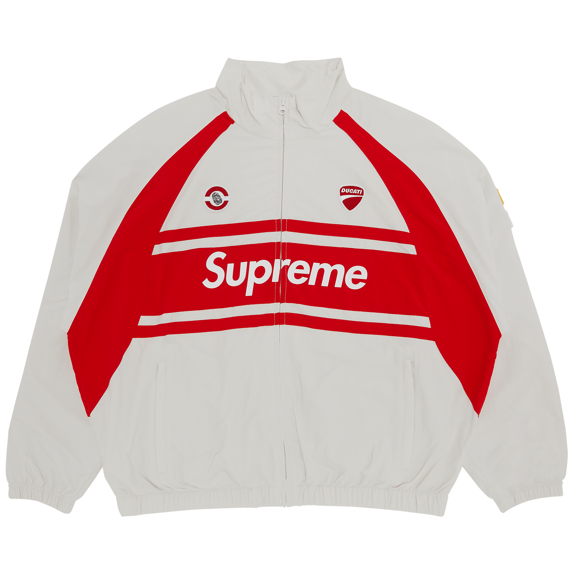 Supreme x Ducati Track Jacket 'Light Grey'